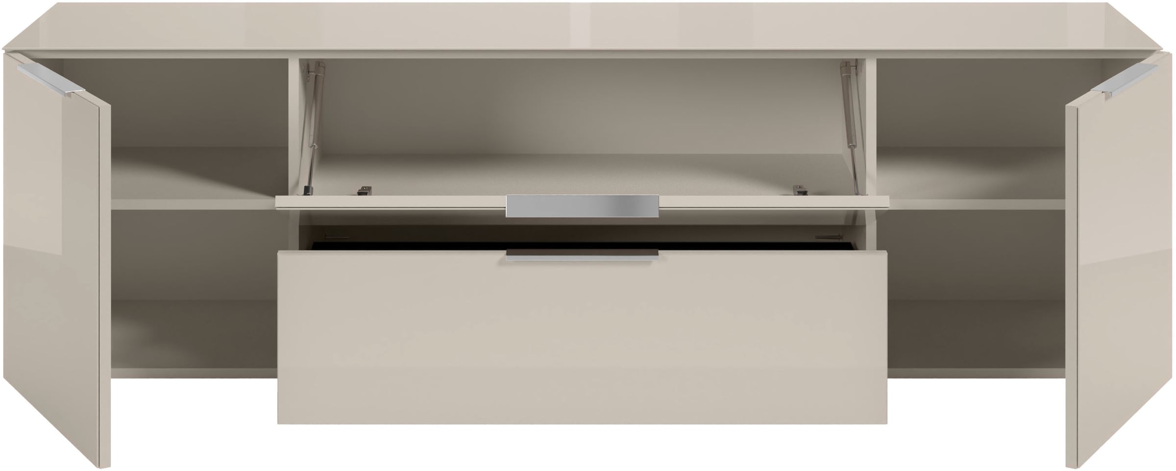 HBZ Lowboard »Santorin, BxHxT 180x99x40 cm«, (1 St.), Breite 180cm, Softclose für Türen und Schubkästen, Melaminbeschichtung
