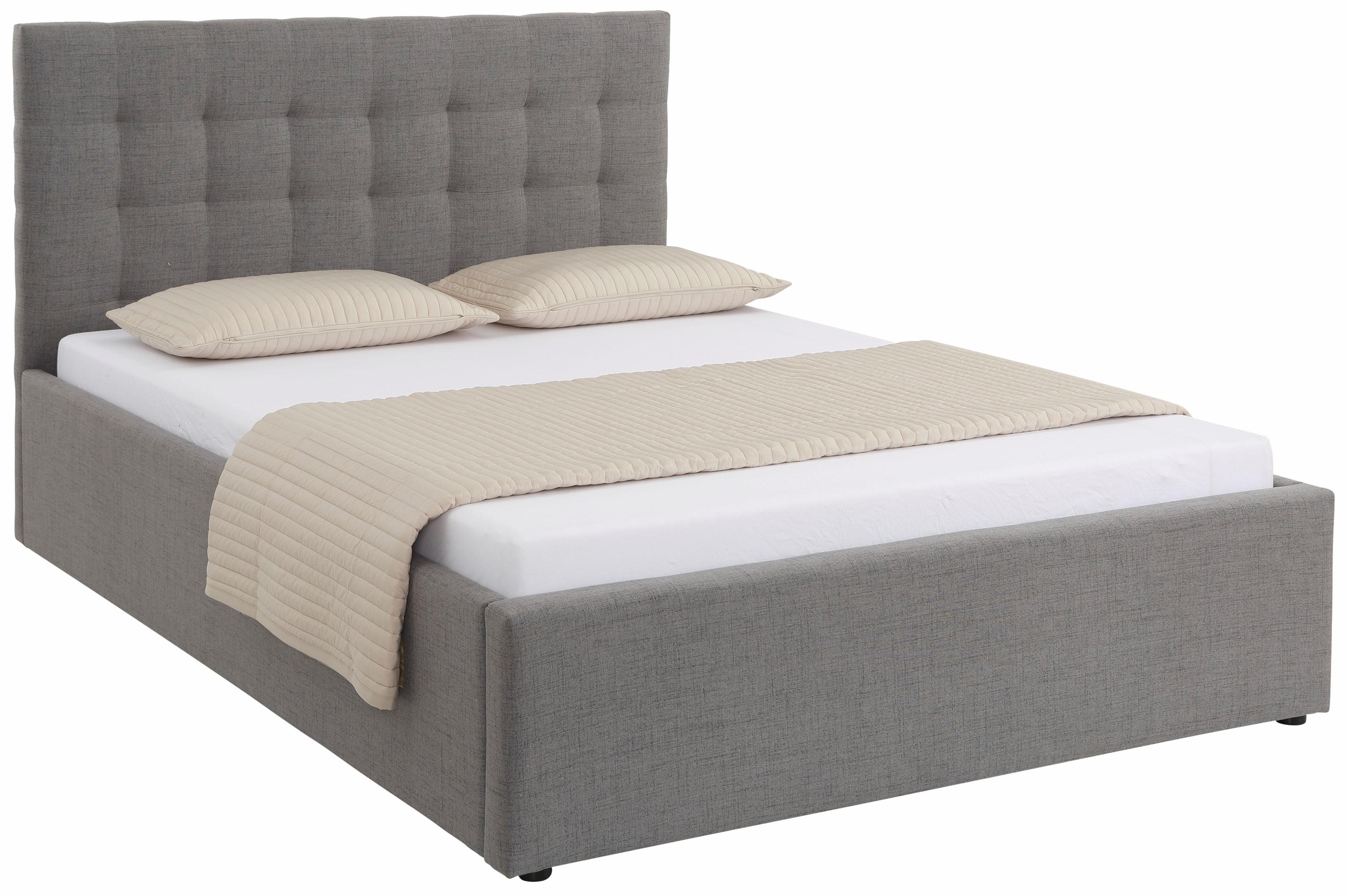 OTTO home Polsterbett "Hamar, Knopfsteppung im Kopfteil, bis 250 KG belastbar" 3 Breiten: 100cm/ 140cm/ 180cm, in verschiedenen Größen und Stoffen und Farben