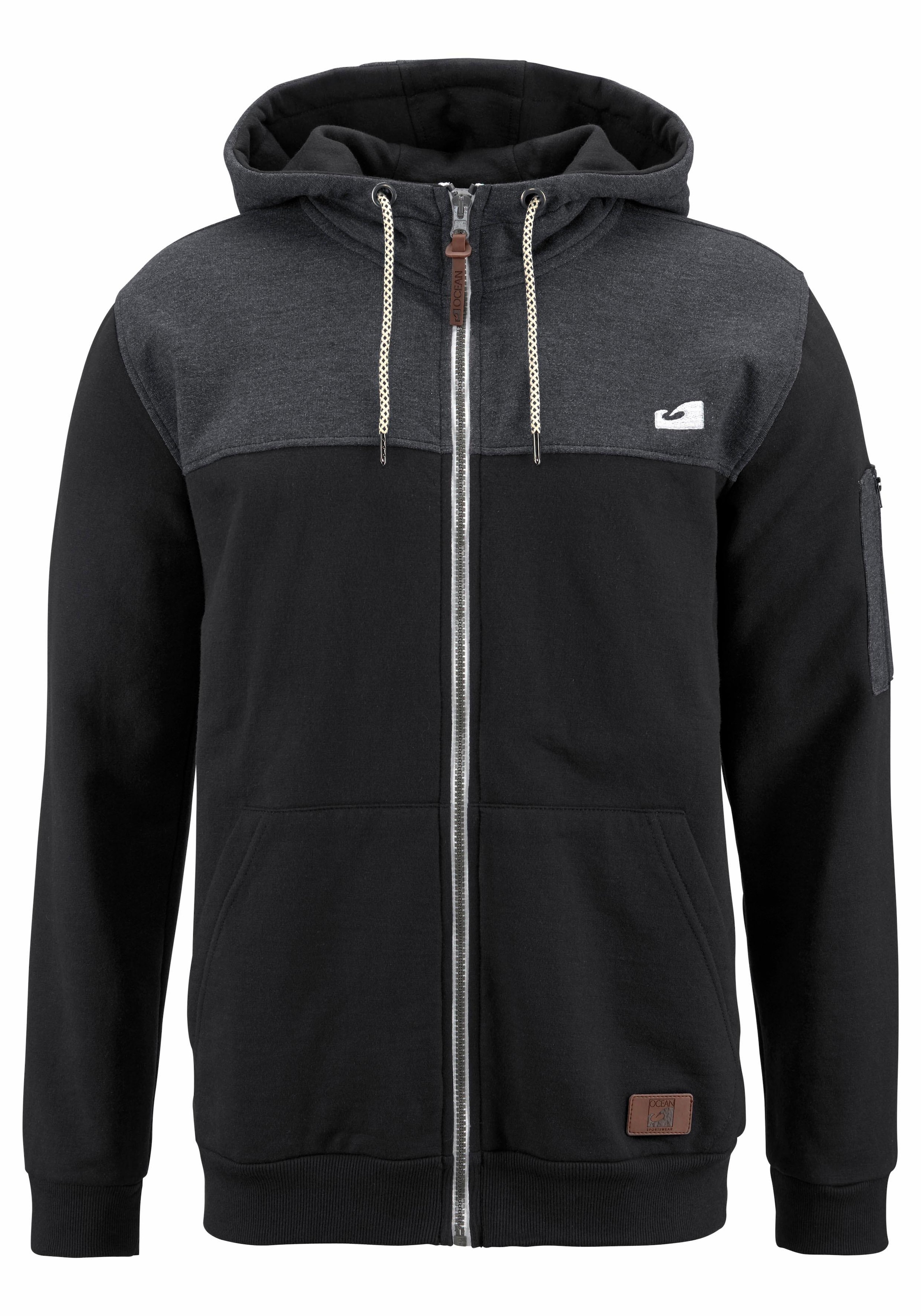 Ocean Sportswear Sweatjacke, Innen weich angeraut