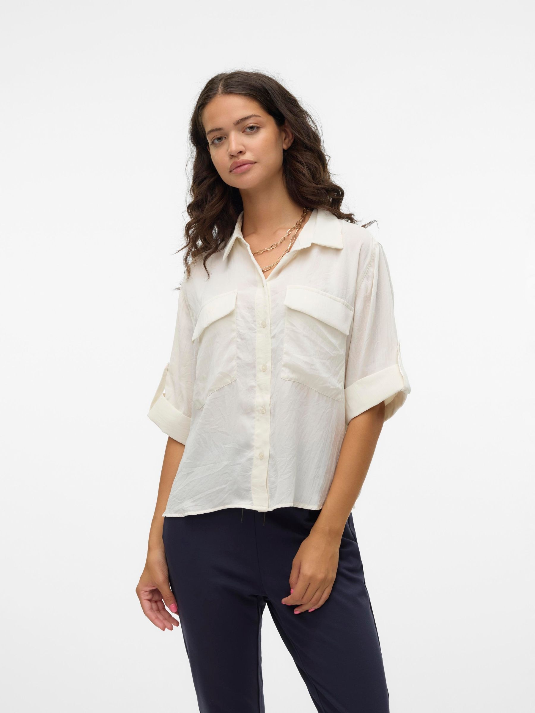 Vero Moda Kurzarmbluse »VMFABIANA 3/4 SHIRT VMA NOOS«