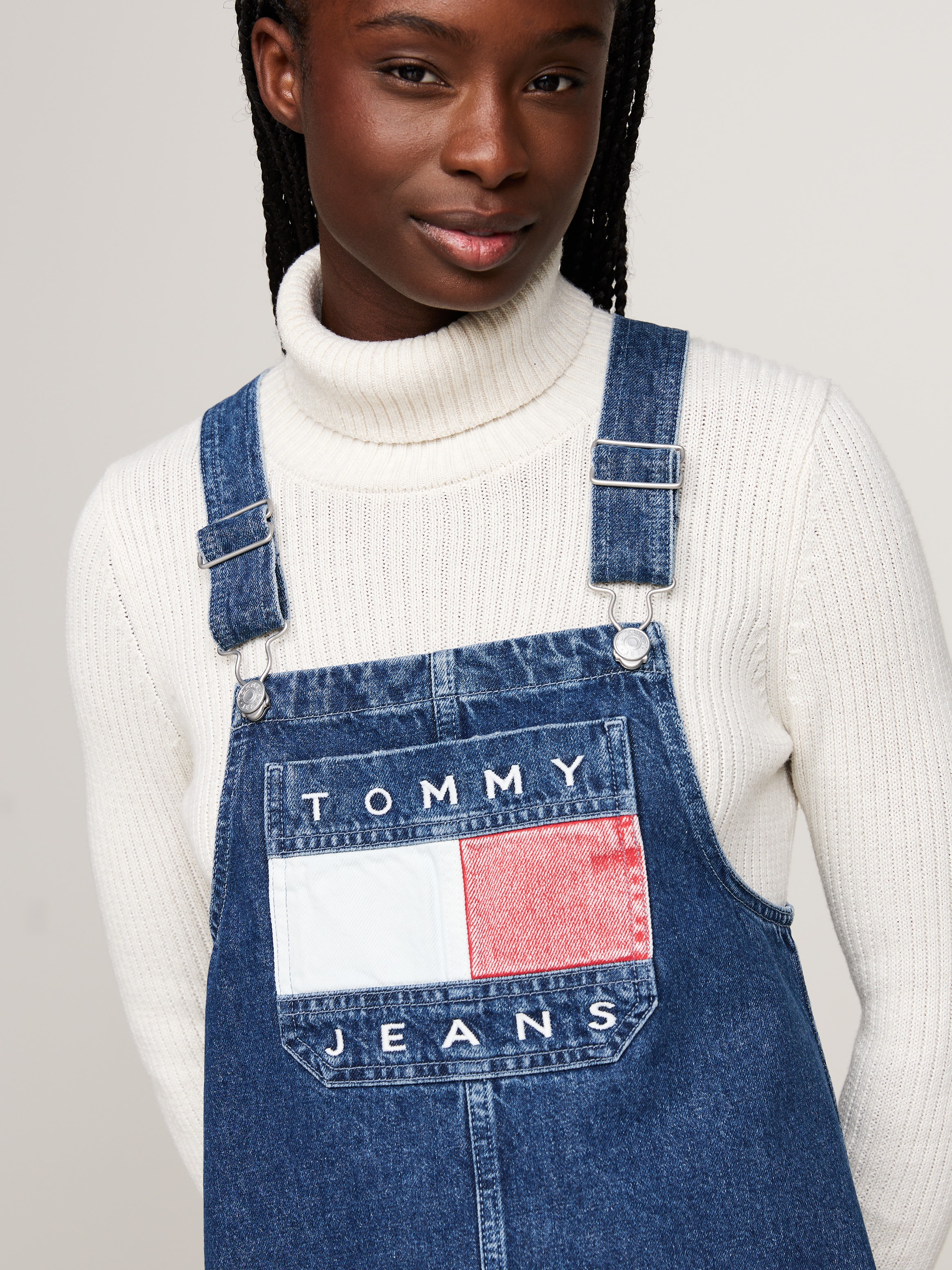 Tommy Jeans Jeanskleid »PINAFORE DRESS DH6031 EXT«, mit grossem Logo