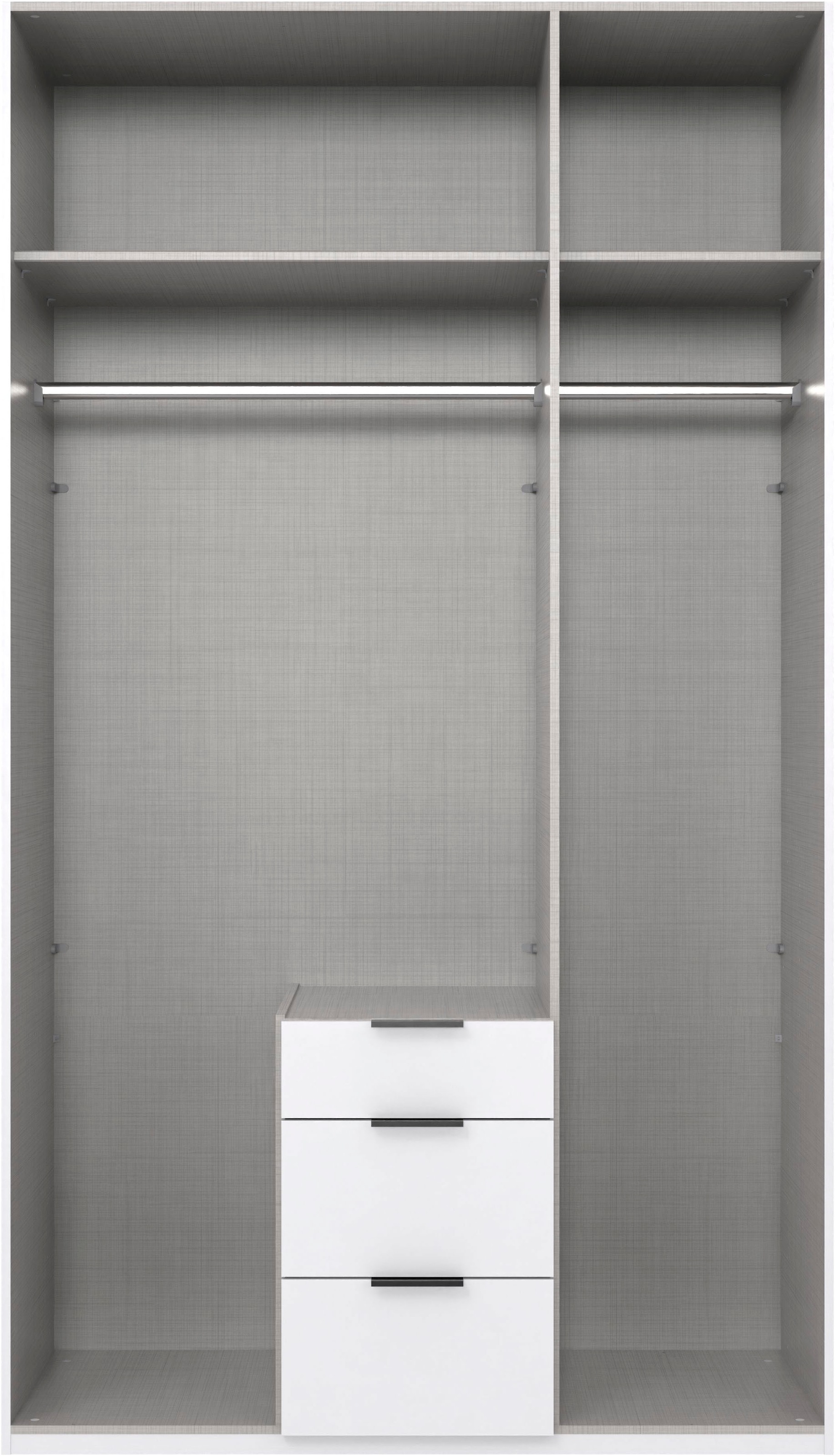 Wimex Kleiderschrank »Mugano, in vielen Breiten, 208 oder 236cm hoch, Made in Germany«, (mit langen oder kurzen Griffen aus Metall), wahlweise mit oder ohne Spiegel, mit Schubladen