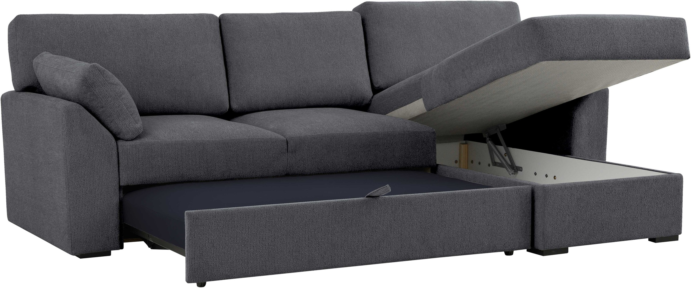 Home affaire Ecksofa »Citry«, Breite 246 cm, Chenille, Bettfunktion, Bettkasten, L-Form