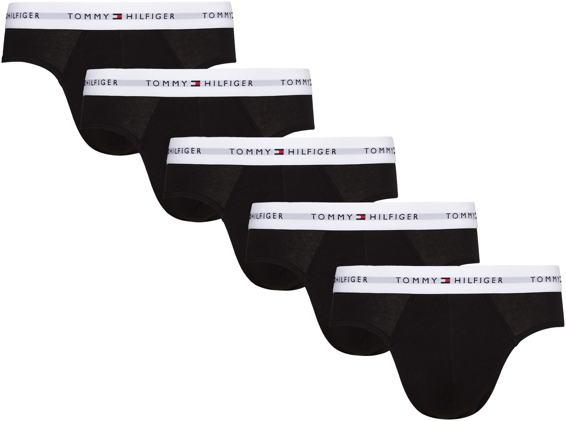 TOMMY HILFIGER Underwear Slip »5P BRIEF«, (Packung, 5 St., 5er-Pack), mit kontrastfarbenem Logobund