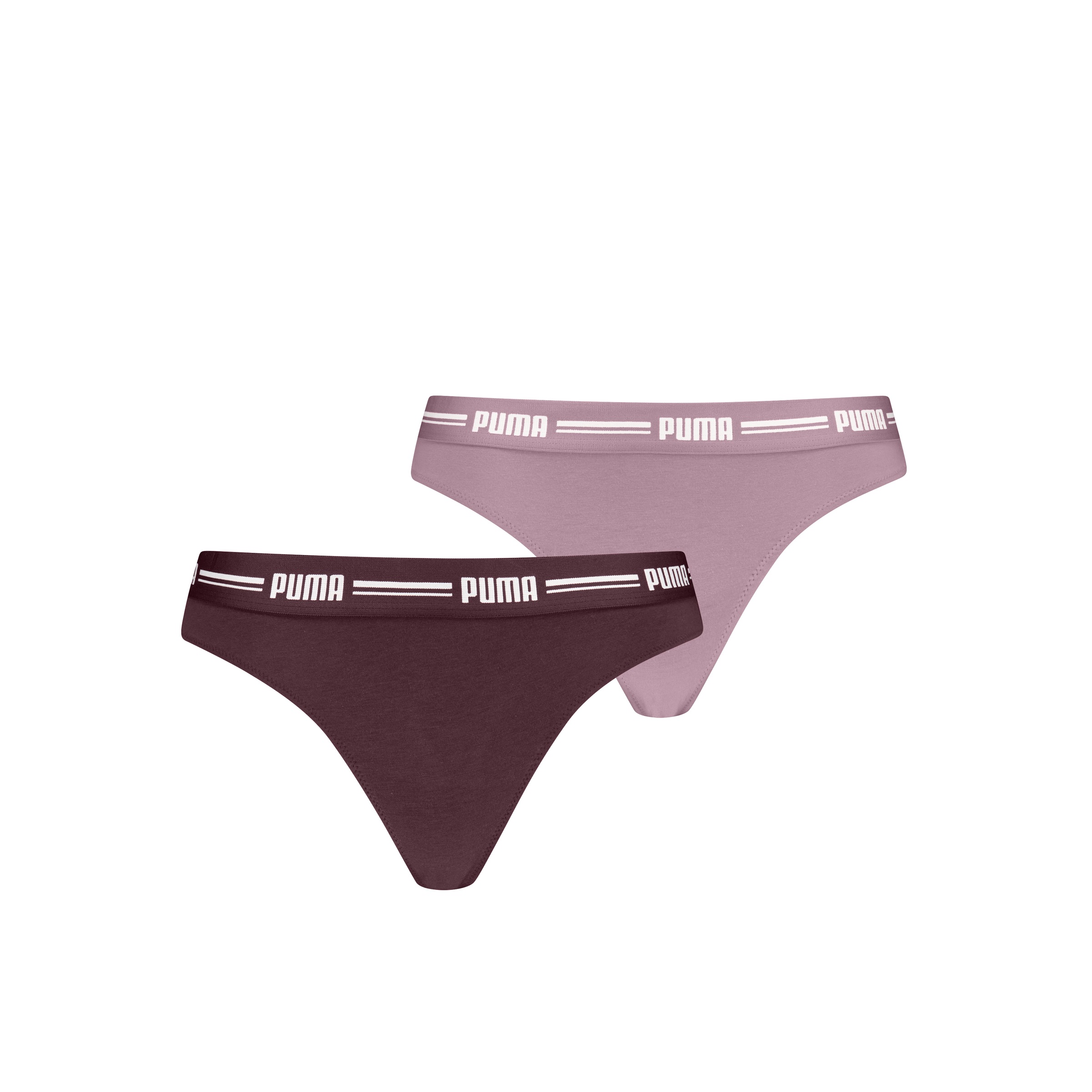 PUMA String »PUMA WOMEN STRING 2P« 2er Pack, mit schmalem elastischem Logobündchen