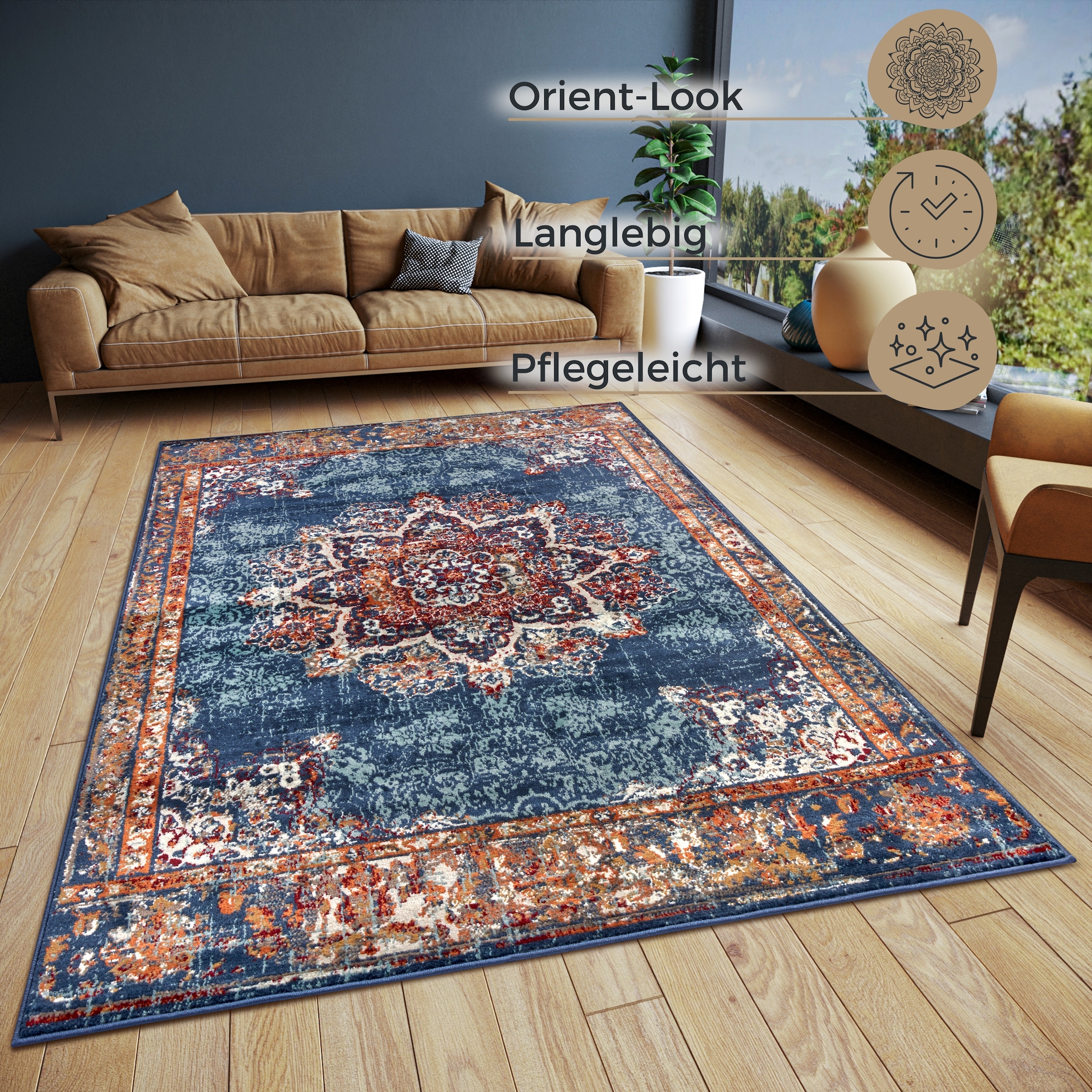 HANSE Home Teppich »Maderno«, rechteckig, 8 mm Höhe, Läufer, Orientalisch, Kurzflor, Wohnzimmer, Schlafzimmer, Esszimmer