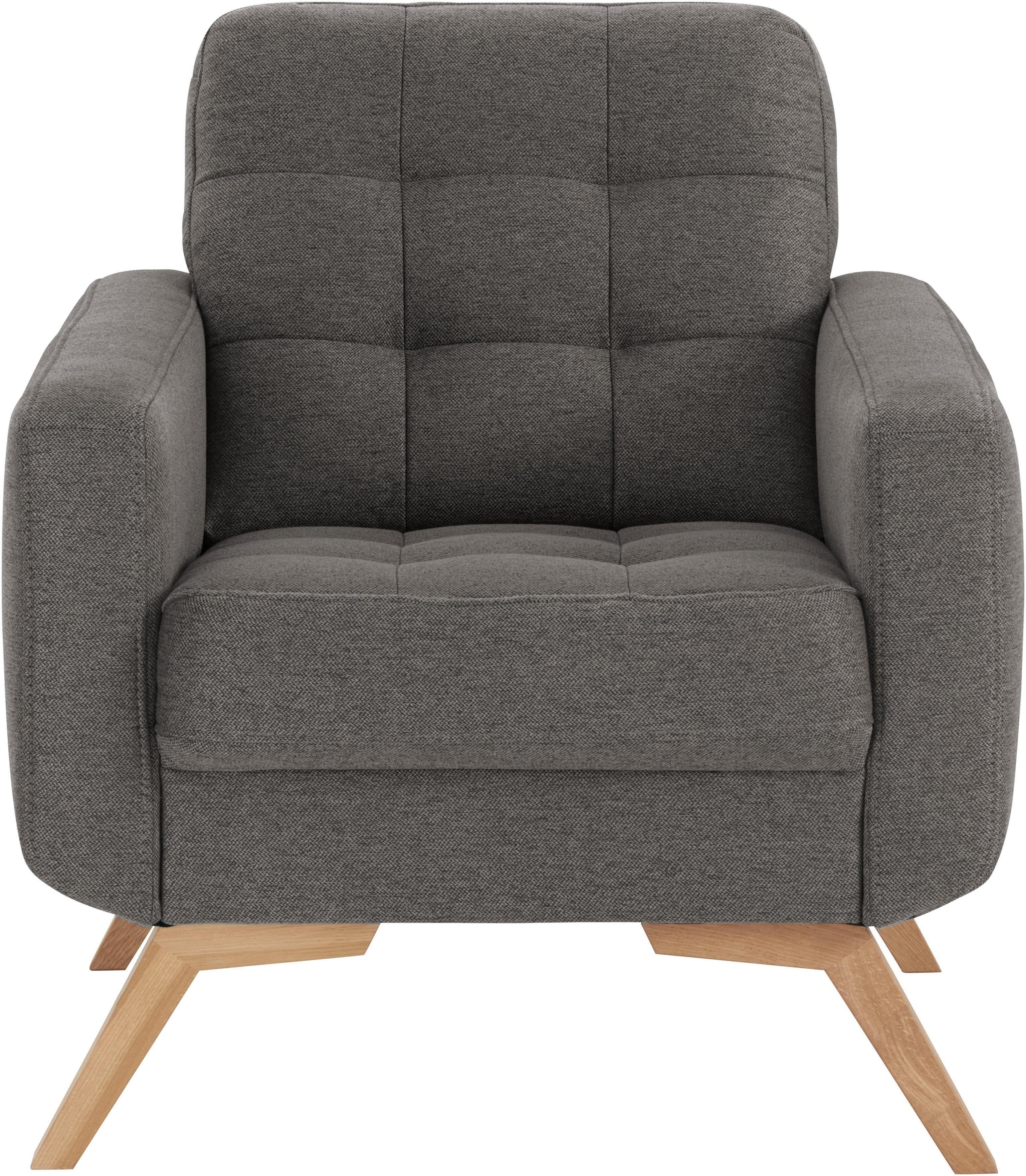 exxpo - sofa fashion Sessel »Fiord, Loungesessel«, aktuelles Design, tolle Detailverarbeitung im Sitz und Rücken