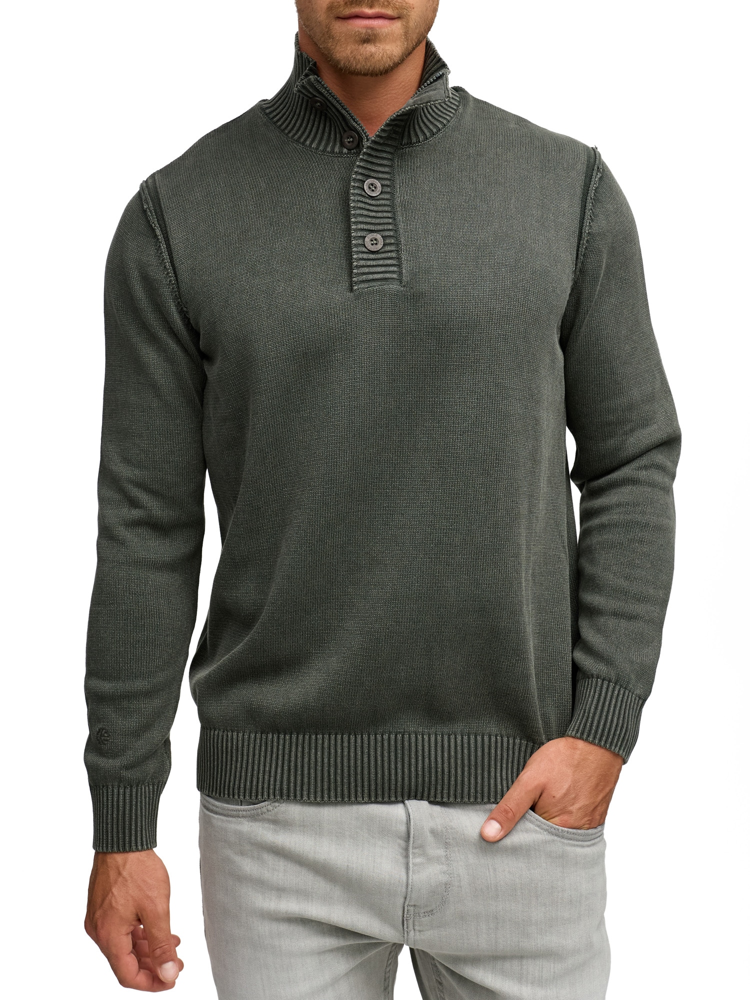 Indicode Strickpullover »INNiels ½ Placket«
