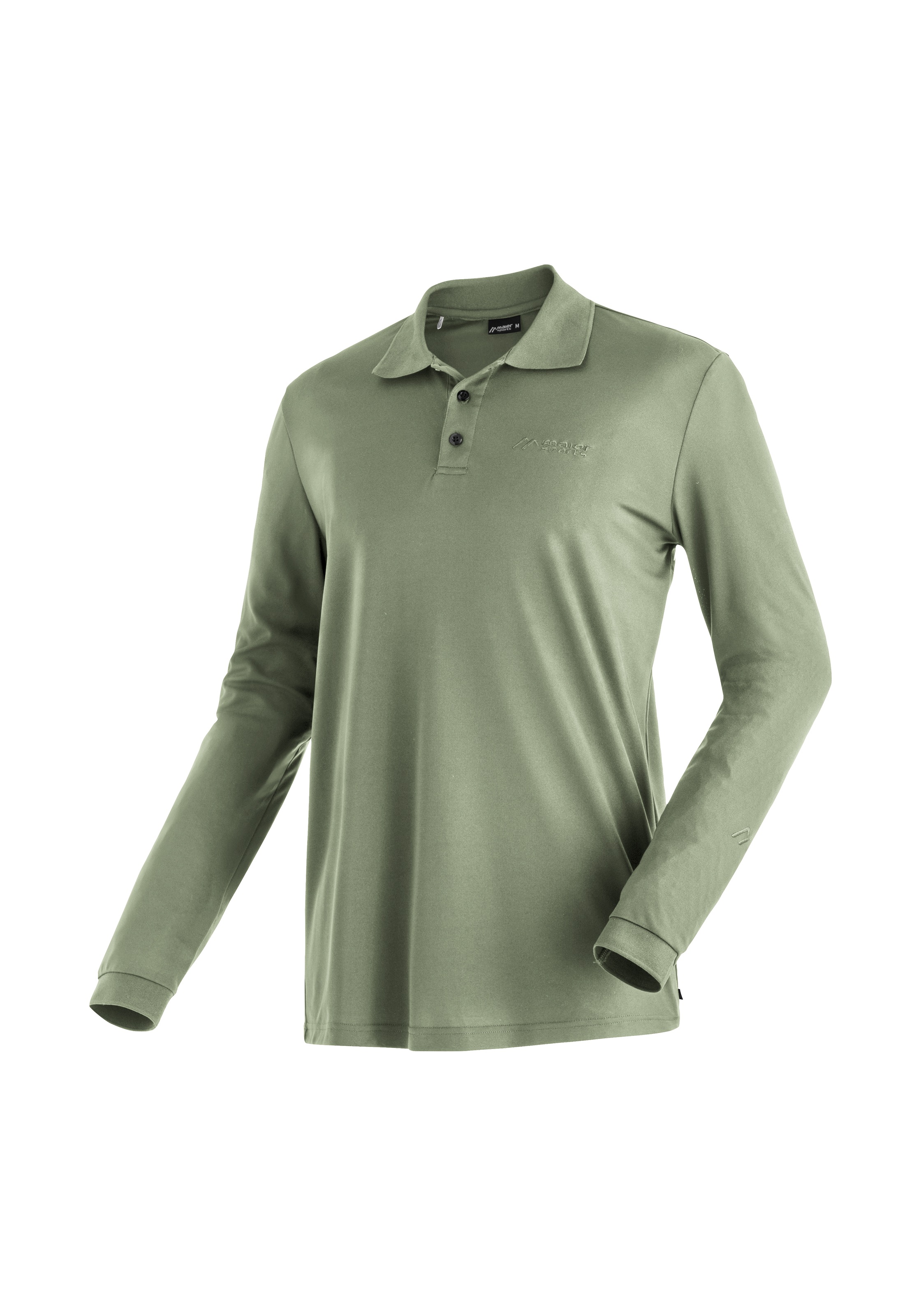 Maier Sports Poloshirt »Ulrich L/S« Herren Funktionsshirt, langarm Freizeitshirt mit Hemdkragen, Reg. Fit