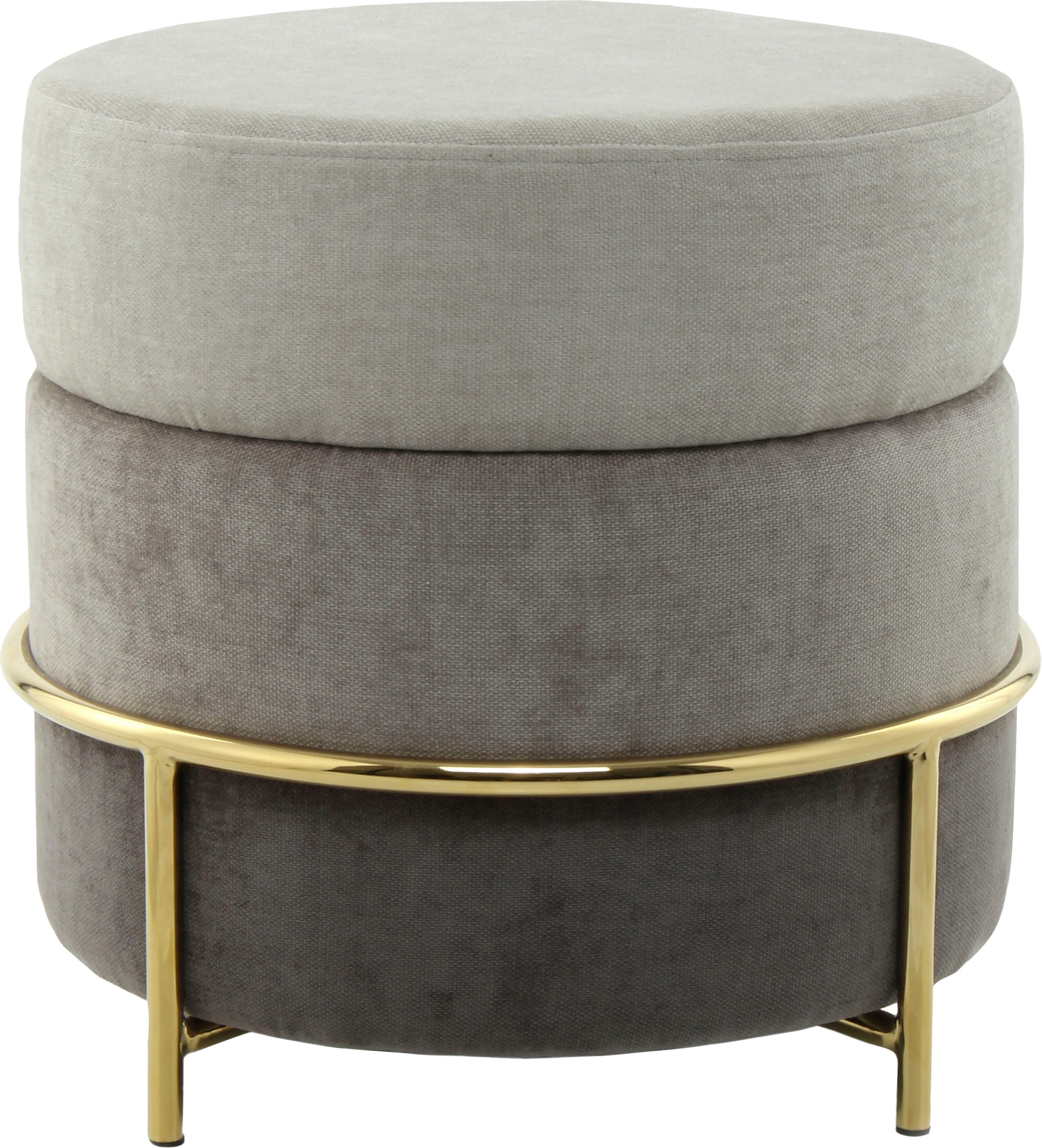 Kayoom Sitzhocker »Hocker Matilda 225, Komfortable runde Form, Gemütlicher Design-Hocker«, (1 St.), samtweich, elegant, gepolstert, grosse Sitzfläche