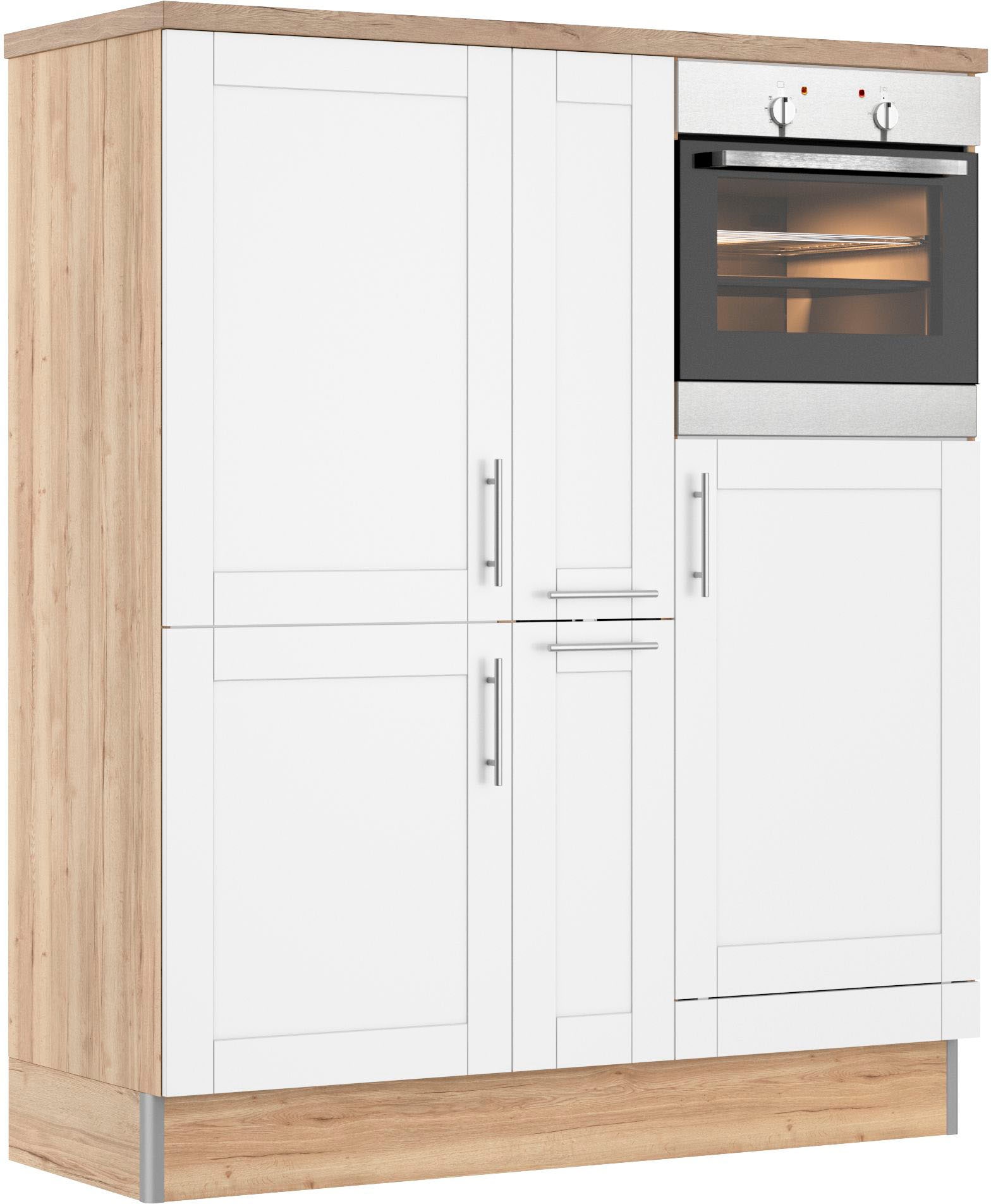KOCHSTATION Pantryküche »KS-Ahus«, Breite 150 cm,wahlweise mit E-Geräten,Soft-Close-Funktion