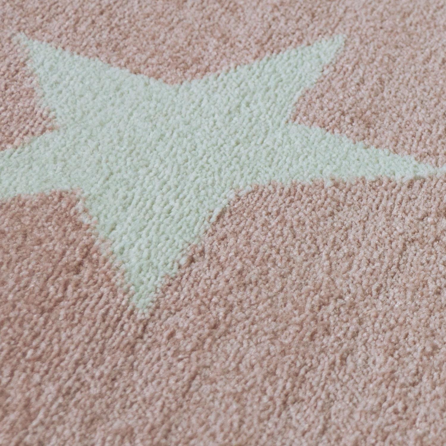 Paco Home Kinderteppich »Capri 315«, rechteckig, 9 mm Höhe, Kurzflor, Motiv Sterne, Pastell-Farben, Kinderzimmer