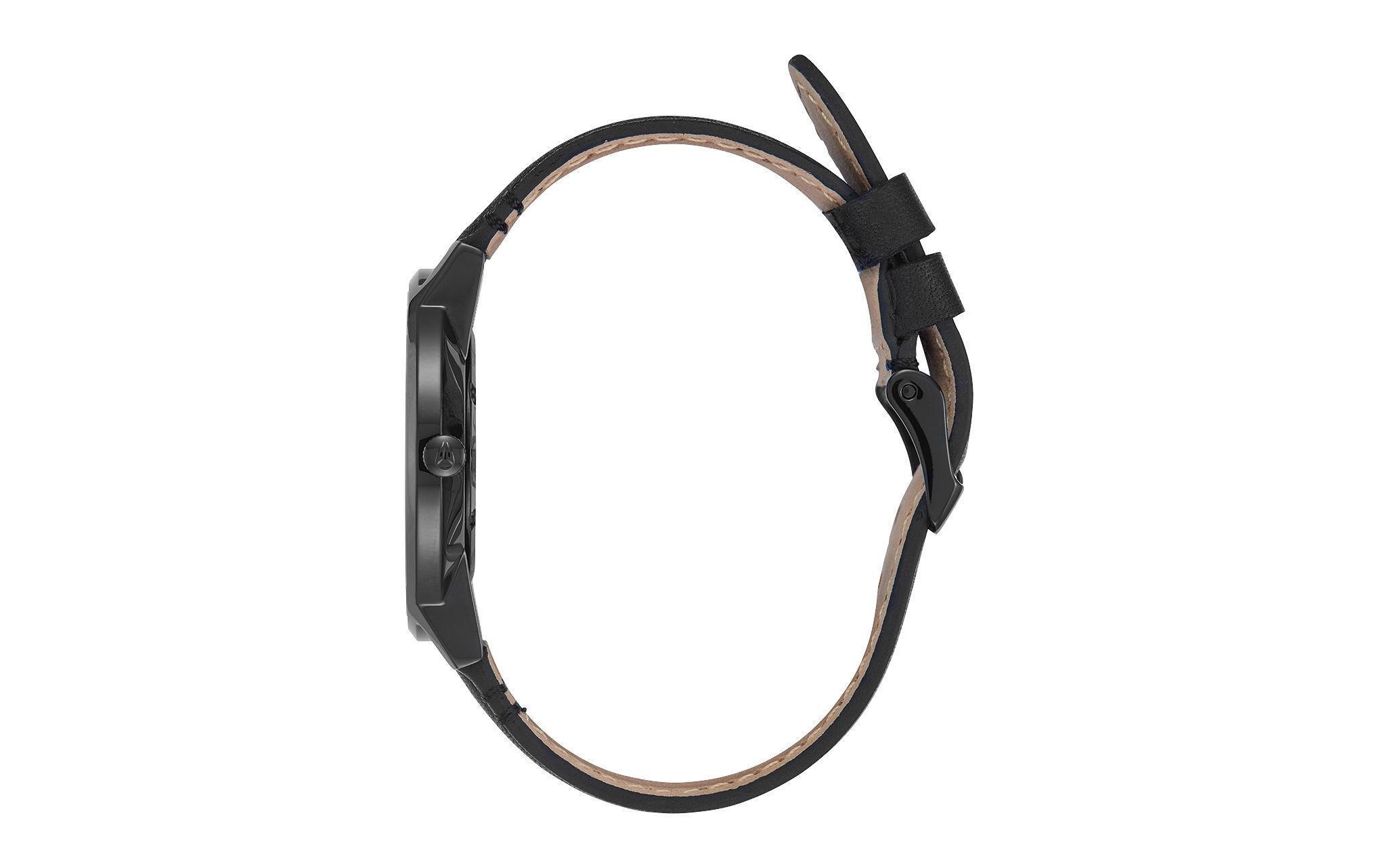 Nixon Chronograph »Porter Leather All Black Goldfarben 40 mm«