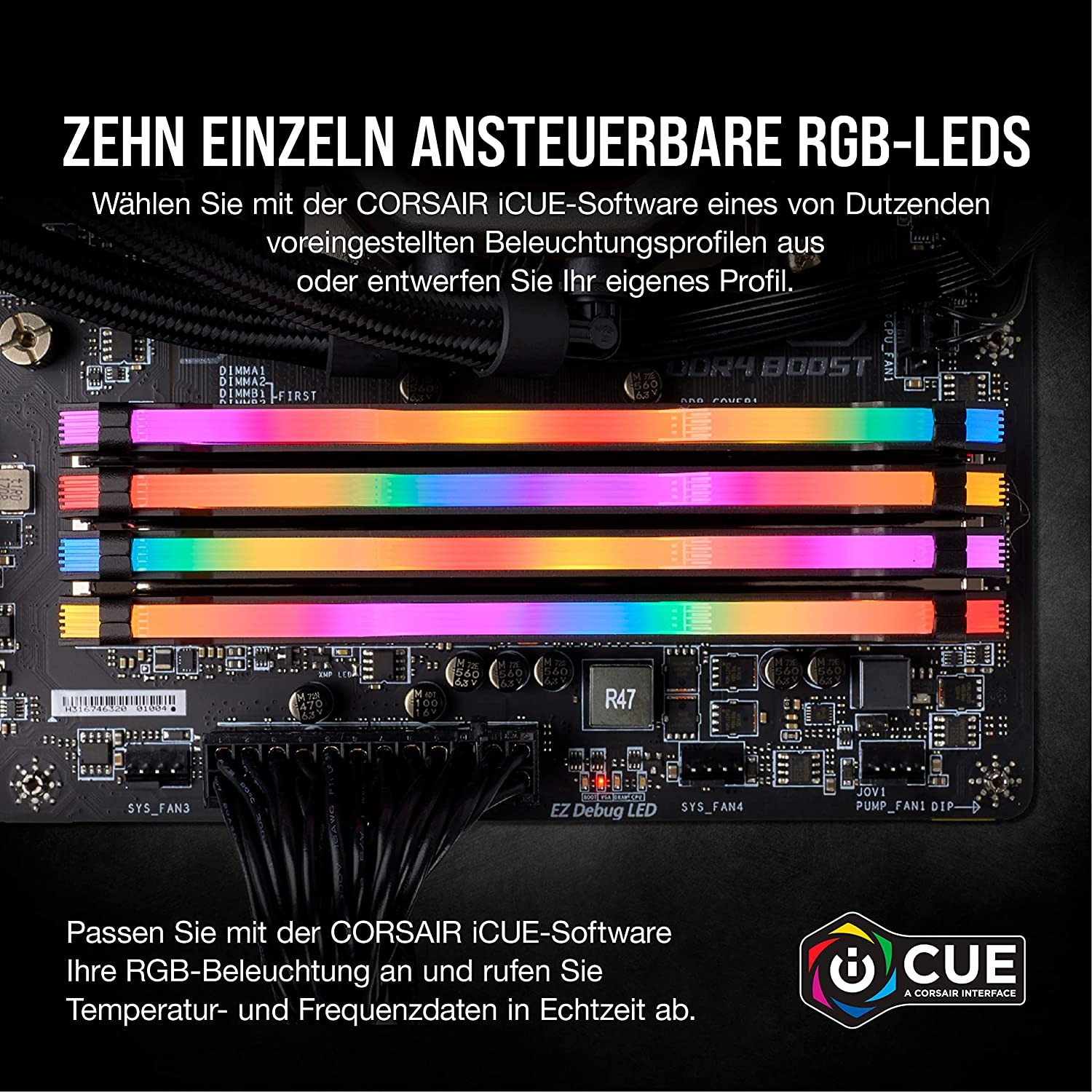 Corsair Arbeitsspeicher »Vengeance RGB PRO DDR4, 3600MHz 64GB 2x32GB DIMM«