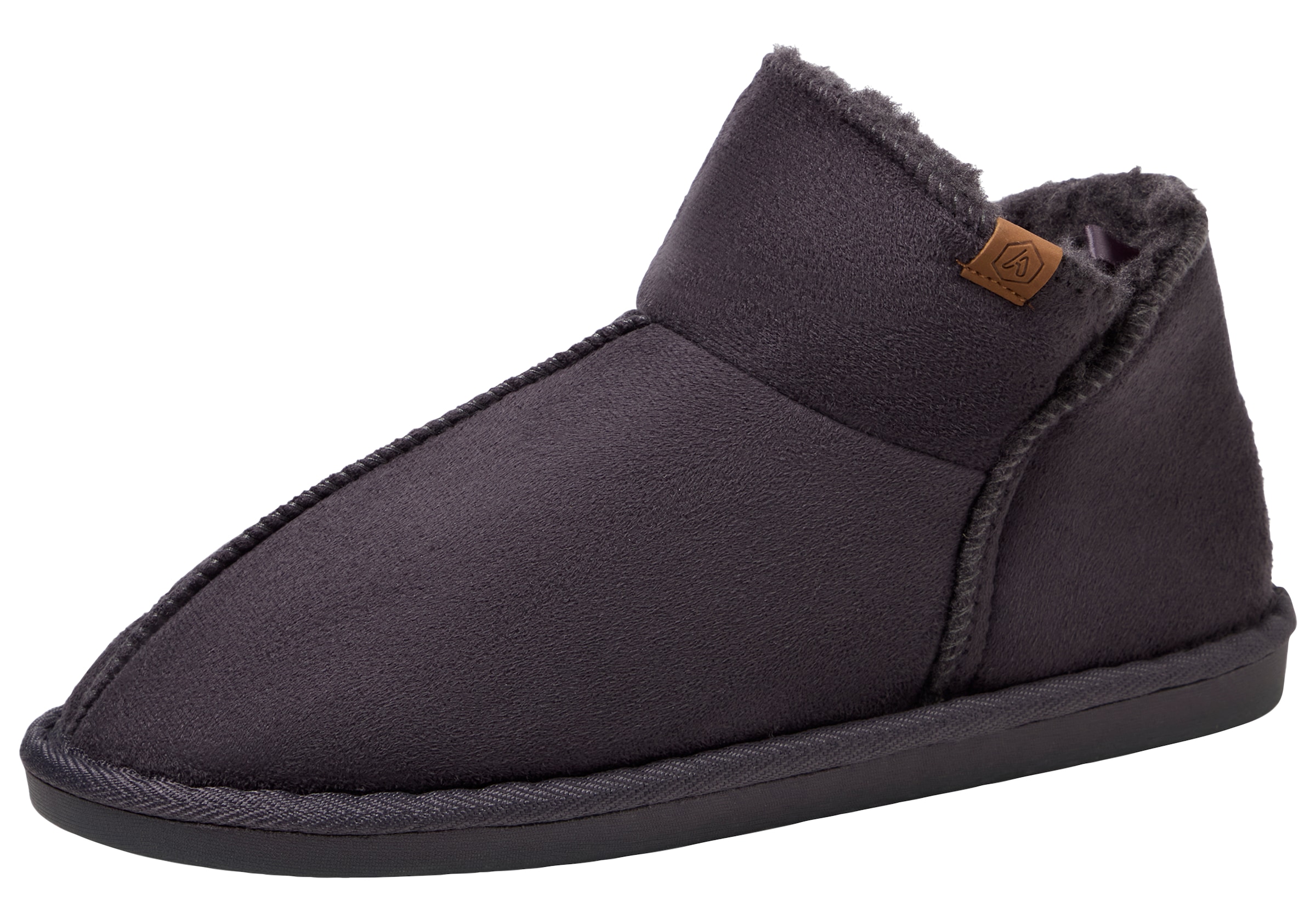 Apollo Hausschuh »LADIES HOME BOOTS SUEDE«, mit Logoprägung und kuscheligen, wärmenden Innenfutter