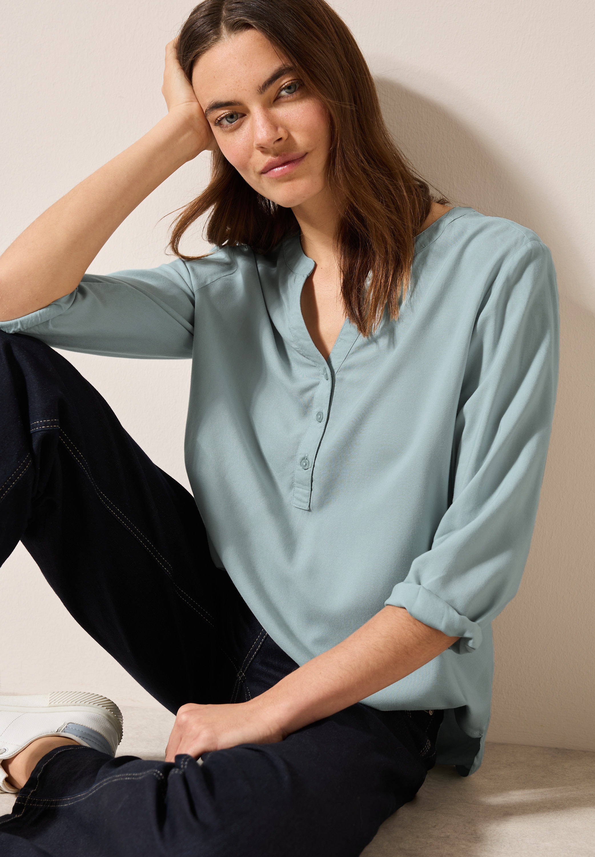 Cecil Klassische Bluse, in Unifarbe