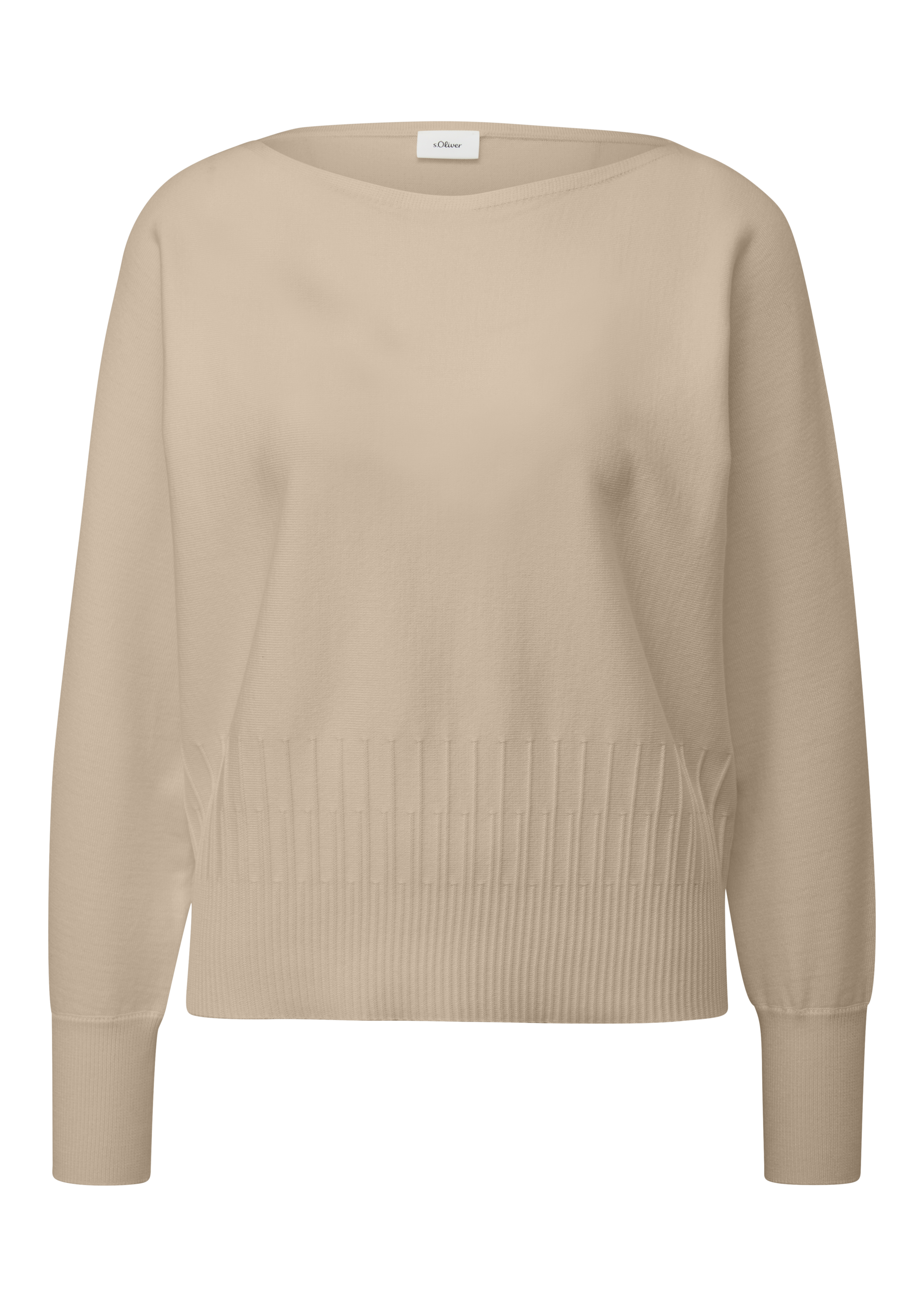 s.Oliver BLACK LABEL Strickpullover, mit Strukturmuster am Saum