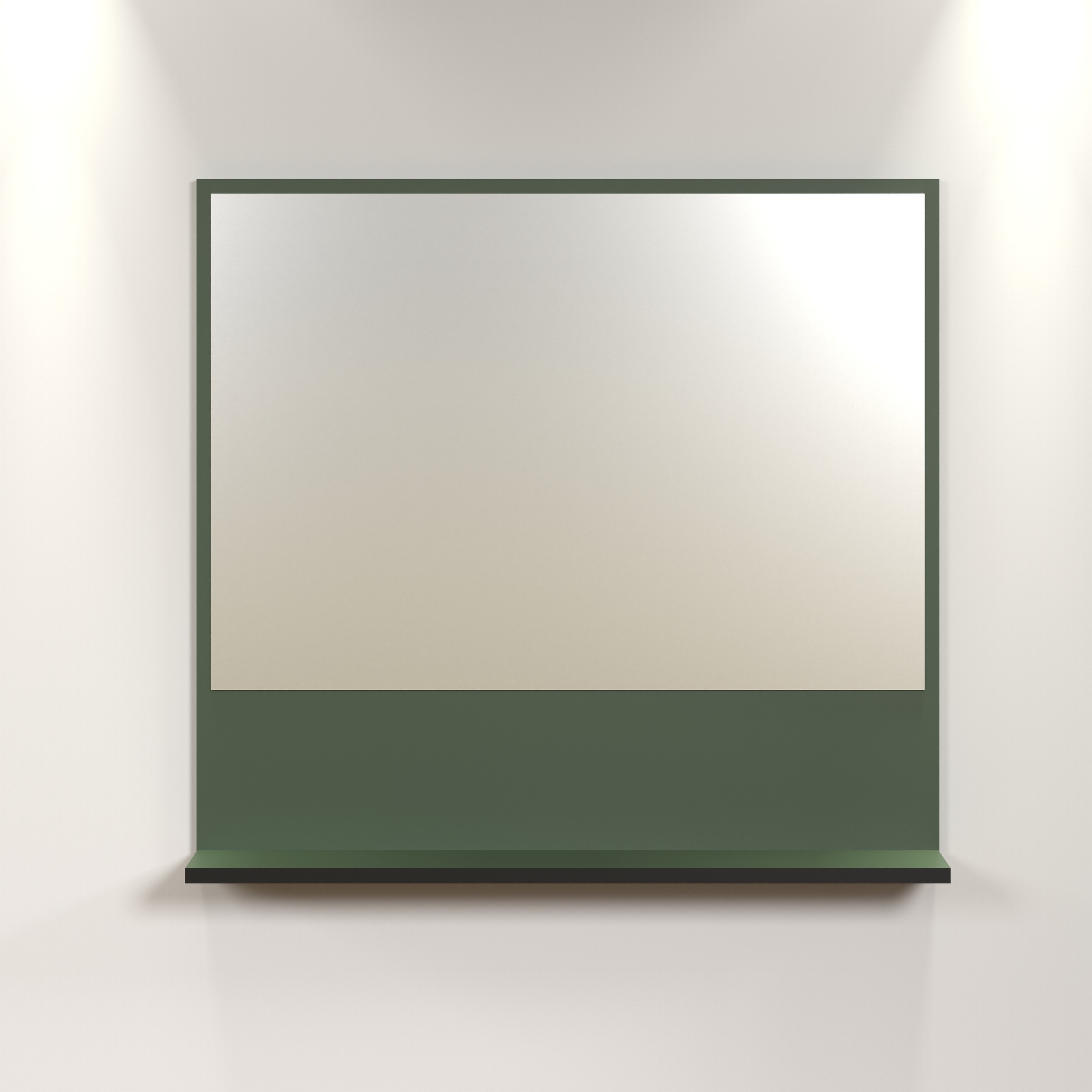 welltime Badspiegel »Amrum«, (1 St.), Eleganter Badezimmerspiegel mit Ablage - Masse (B/T/H) 60-80/14/74 cm