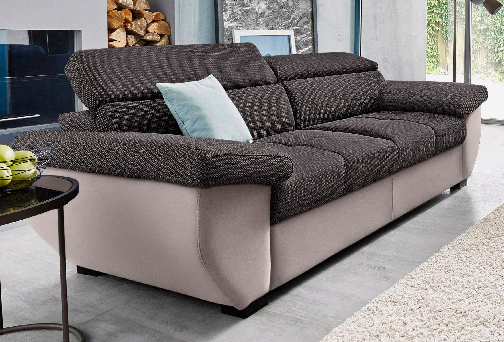 COTTA Polstergarnitur »Speedway«, (Set), Set: bestehend aus 2,5-Sitzer Sofa und Hocker, 2,5-Sitzer