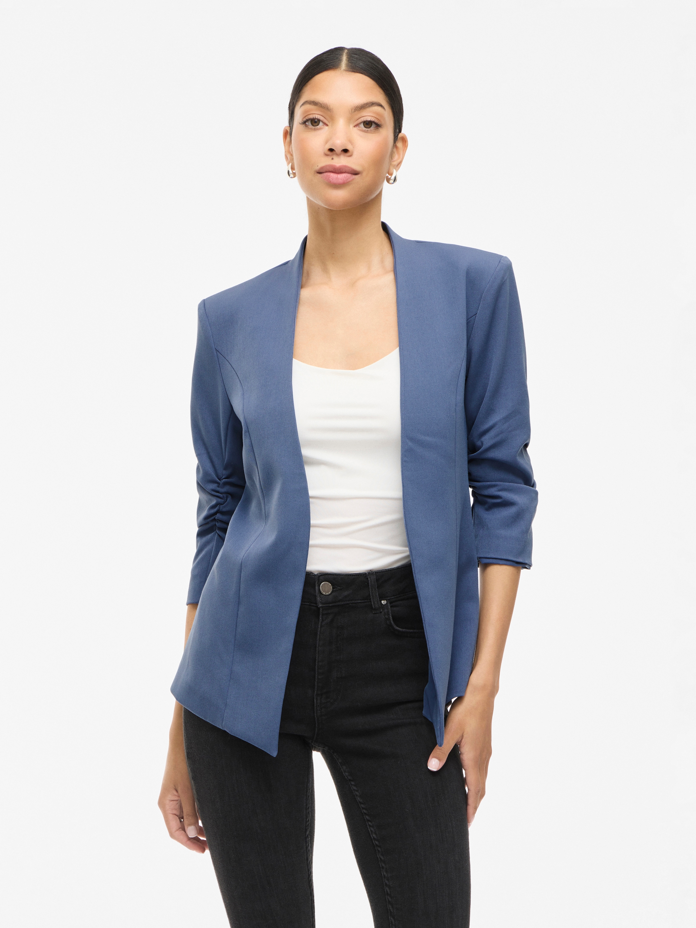 Vila Kurzblazer "VIHER NEW 3/4 BLAZER -NOOS" Materialmix, regular fit
