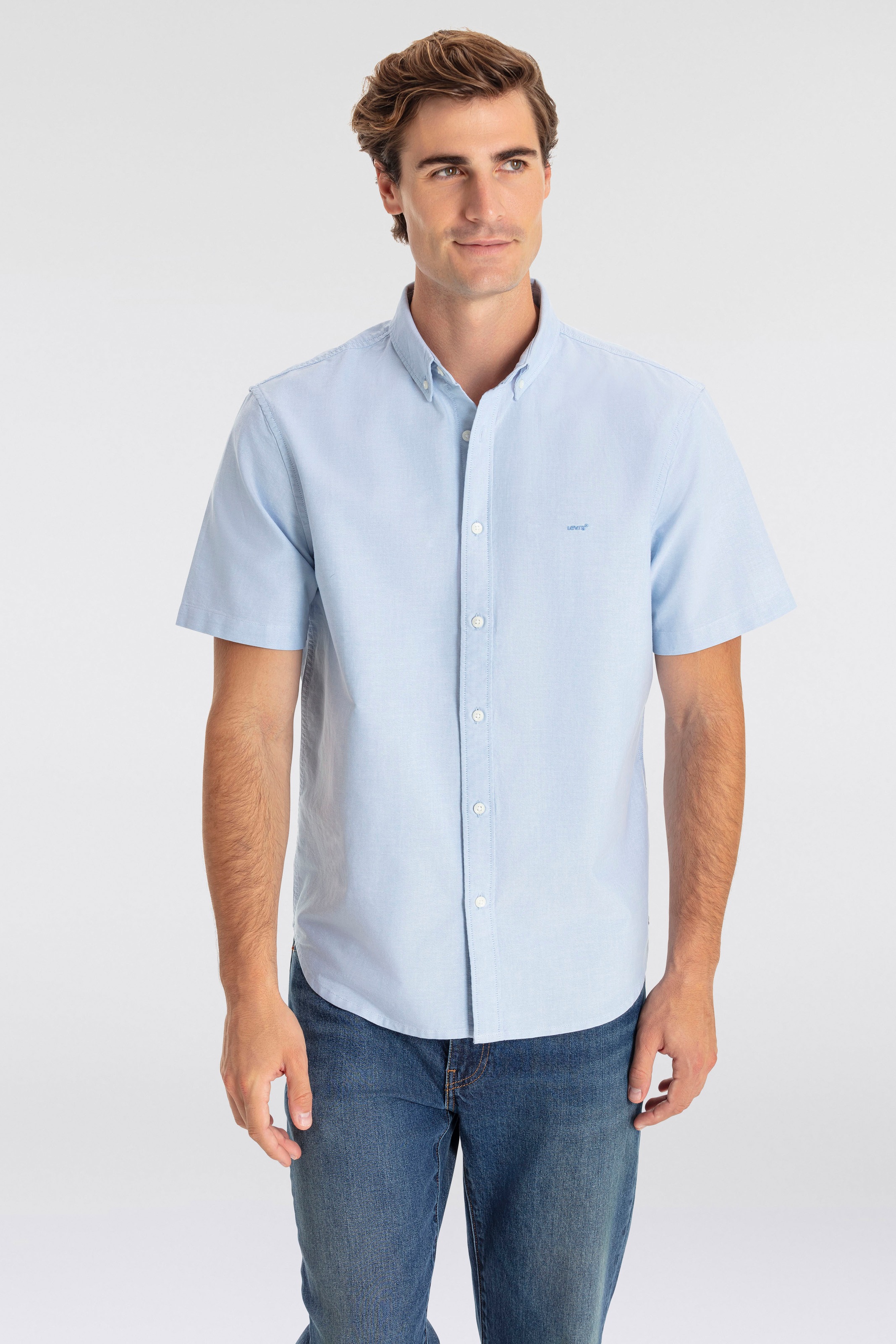 Levi's® Kurzarmhemd »SS AUTHENTIC BUTTON DOWN« mit kleiner Logostickerei auf der Brust