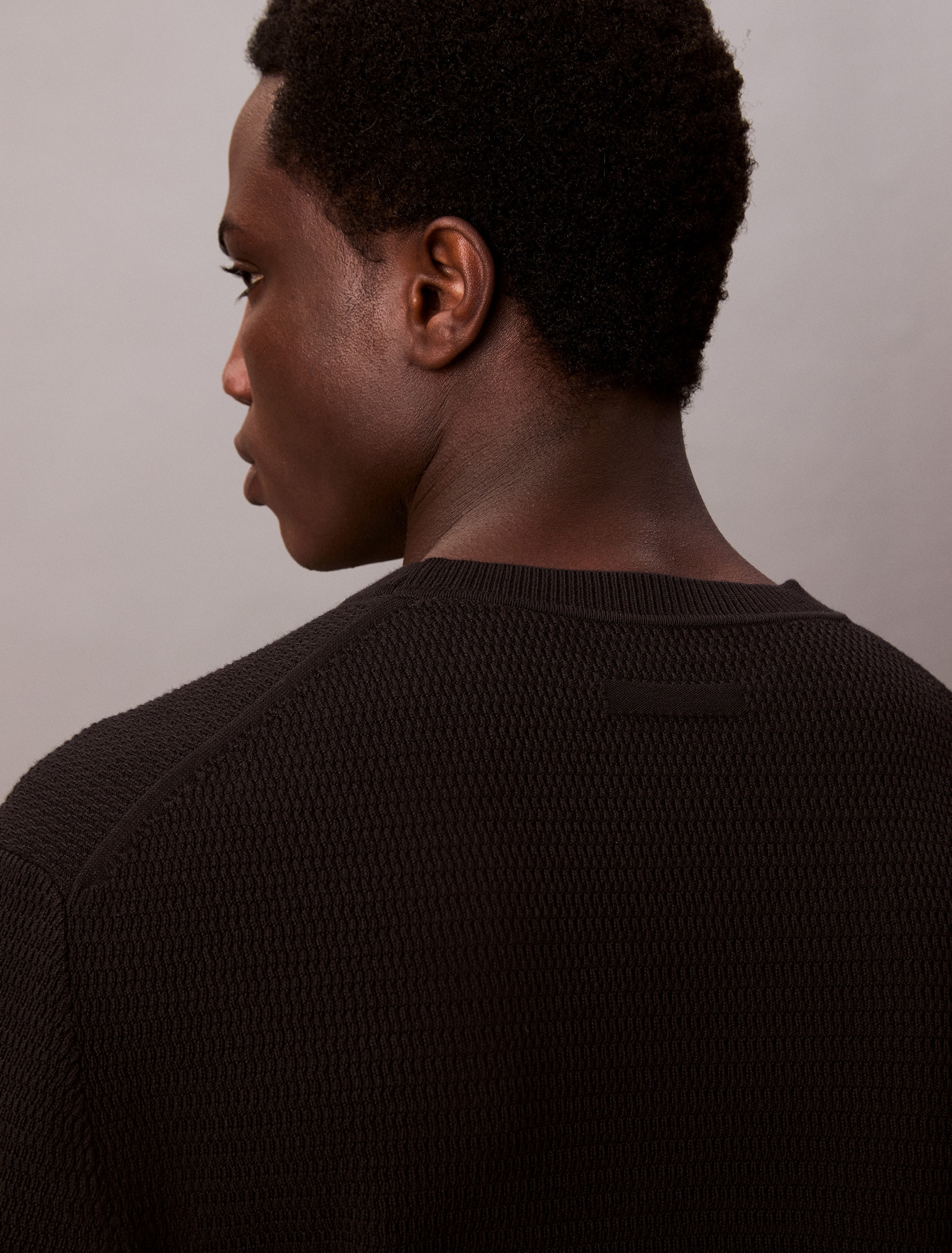 Calvin Klein Strickpullover »LS TXTR CTTN CRWNK S«, Mit Rundhalsausschnitt