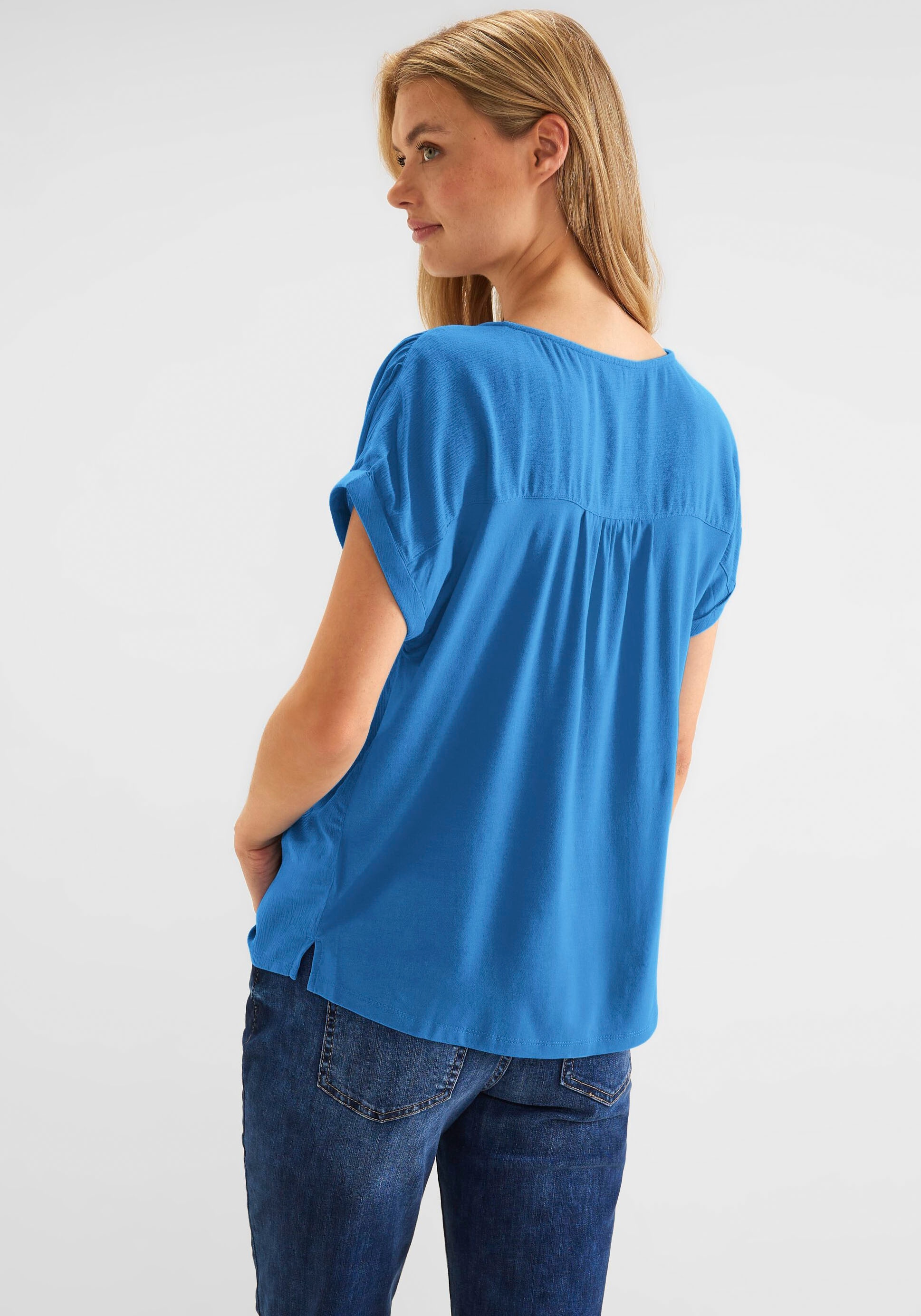 STREET ONE Shirttop, aus strukturiertem Stoff