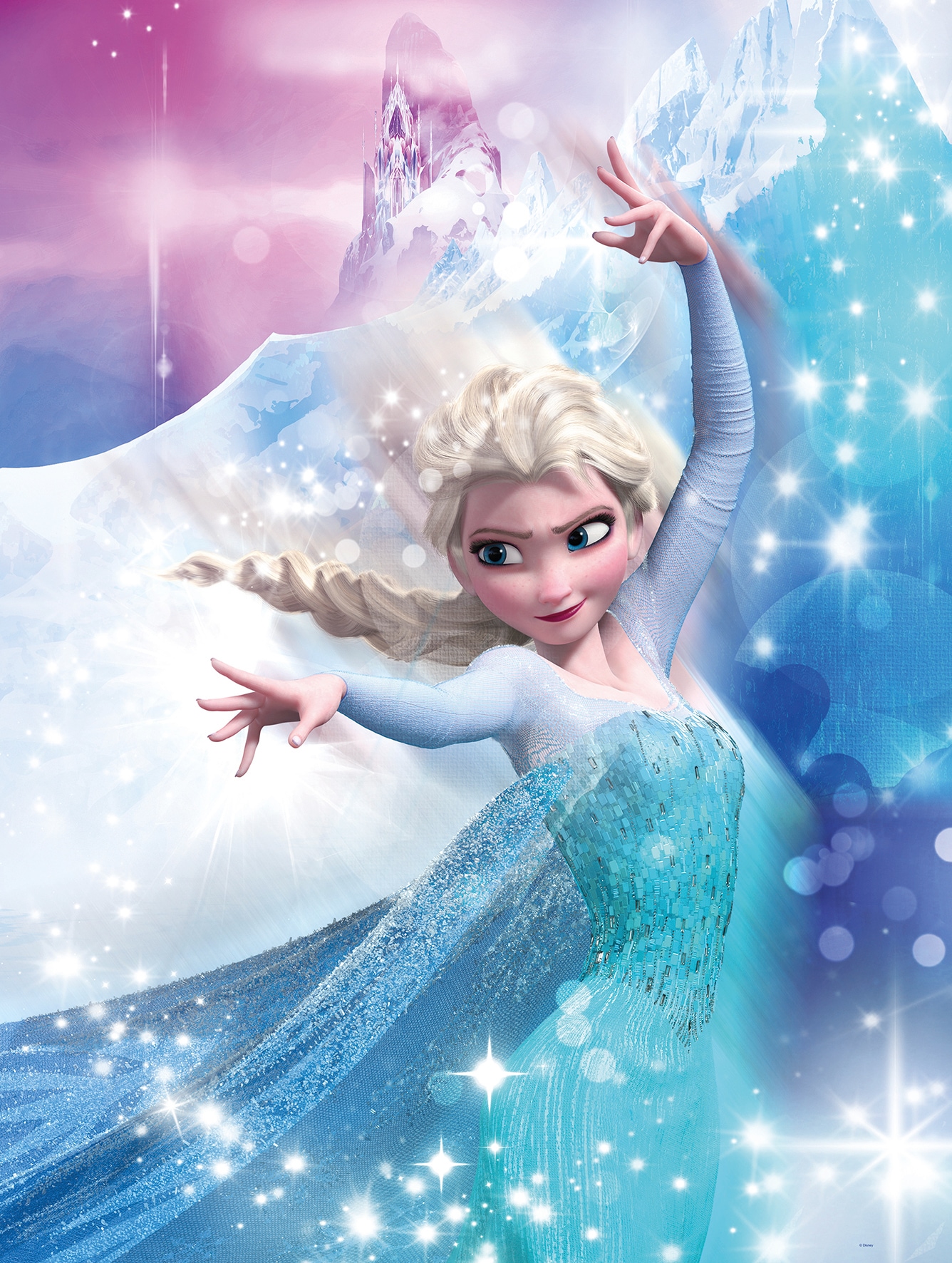 Poster »Frozen 2 Elsa Action«, Disney, (1 St.), Kinderzimmer, Schlafzimmer, Wohnzimmer
