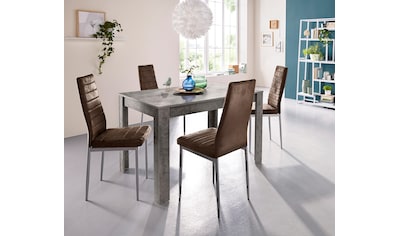 my home Essgruppe, (Set, 5 tlg.), mit Esstisch »Lynn«, Breite 120 cm und 4 x Stuhl »Kate« kaufen