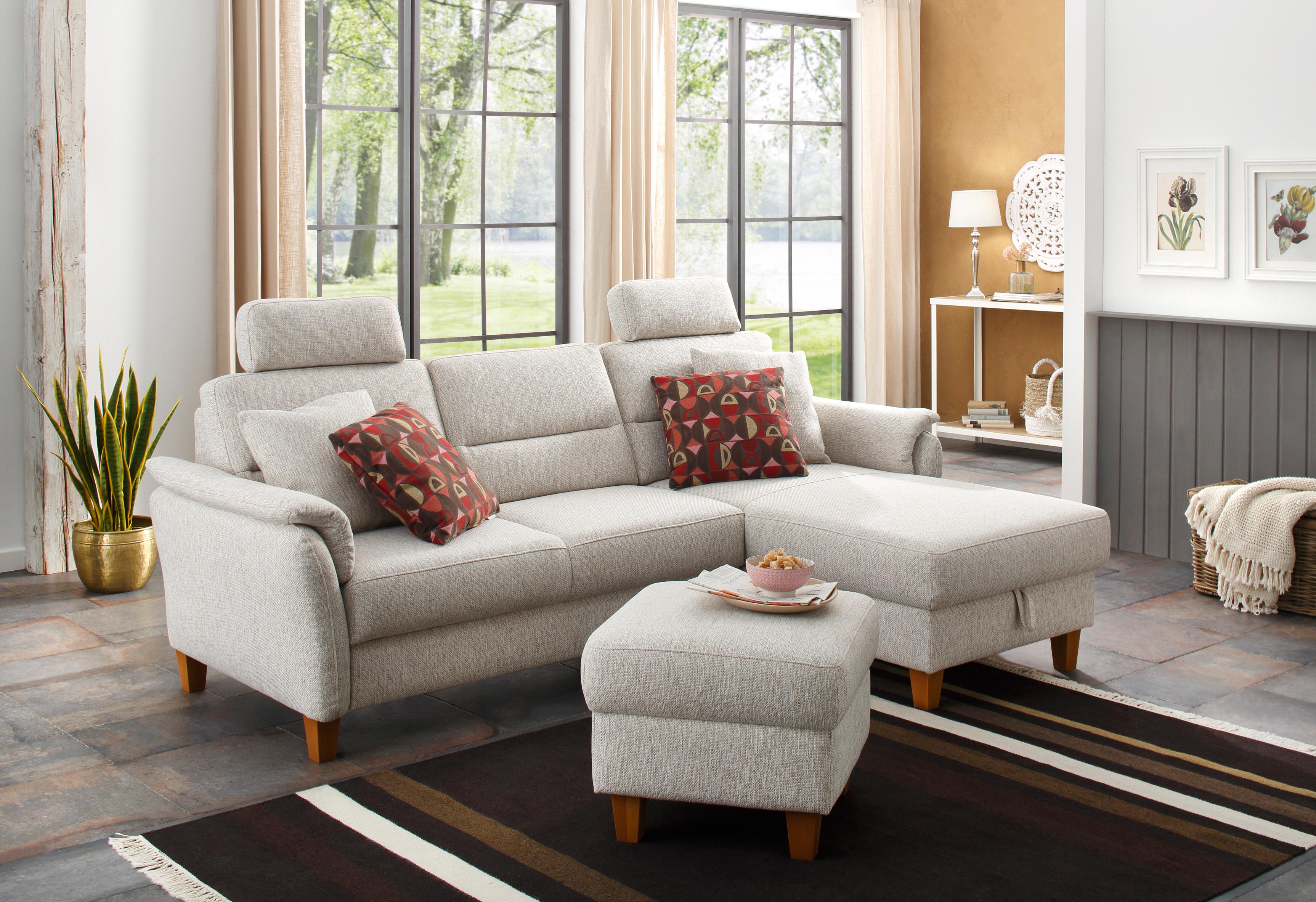 Home affaire Ecksofa "Palmera L-Form, B: 244 cm - OTTO. Verlässliche Qualität." optional Bettfunktion & Bettkasten, Federkern