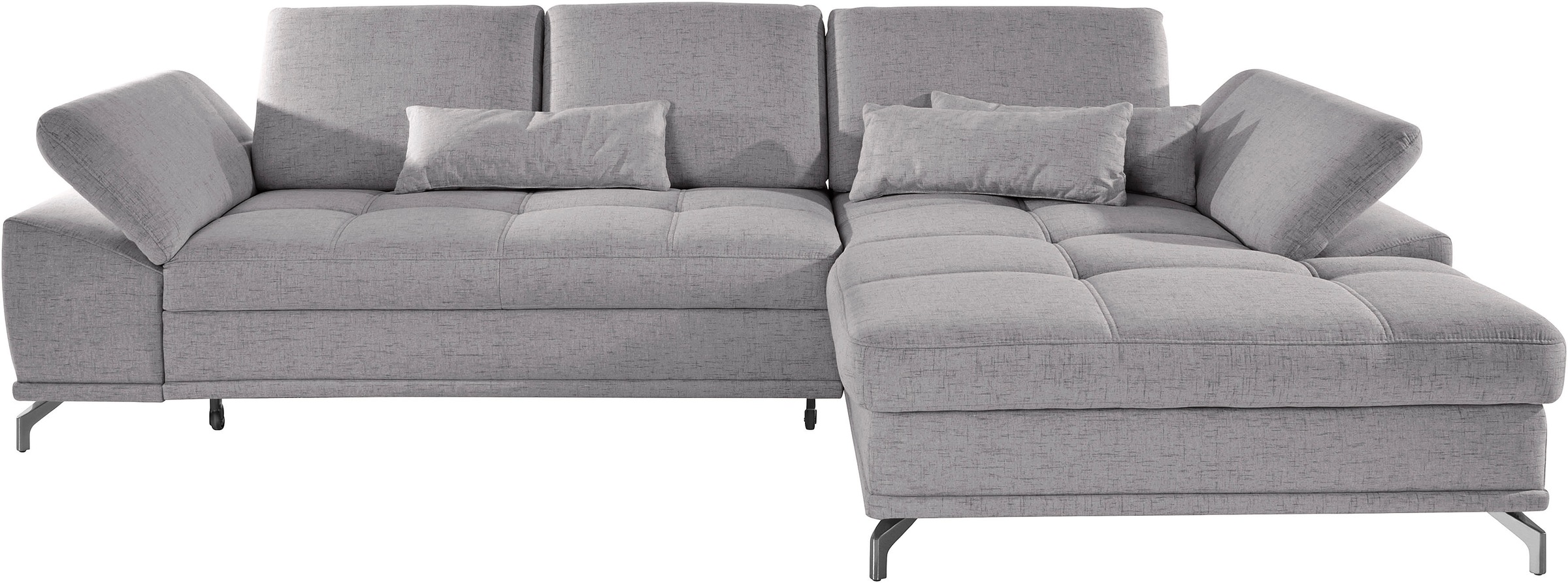 OTTO home Ecksofa "Costello L-Form, Sitztiefen- & Armteilverstellung, 3 Nierenkissen" optional Schlaffunktion & Stauraum, Federkern