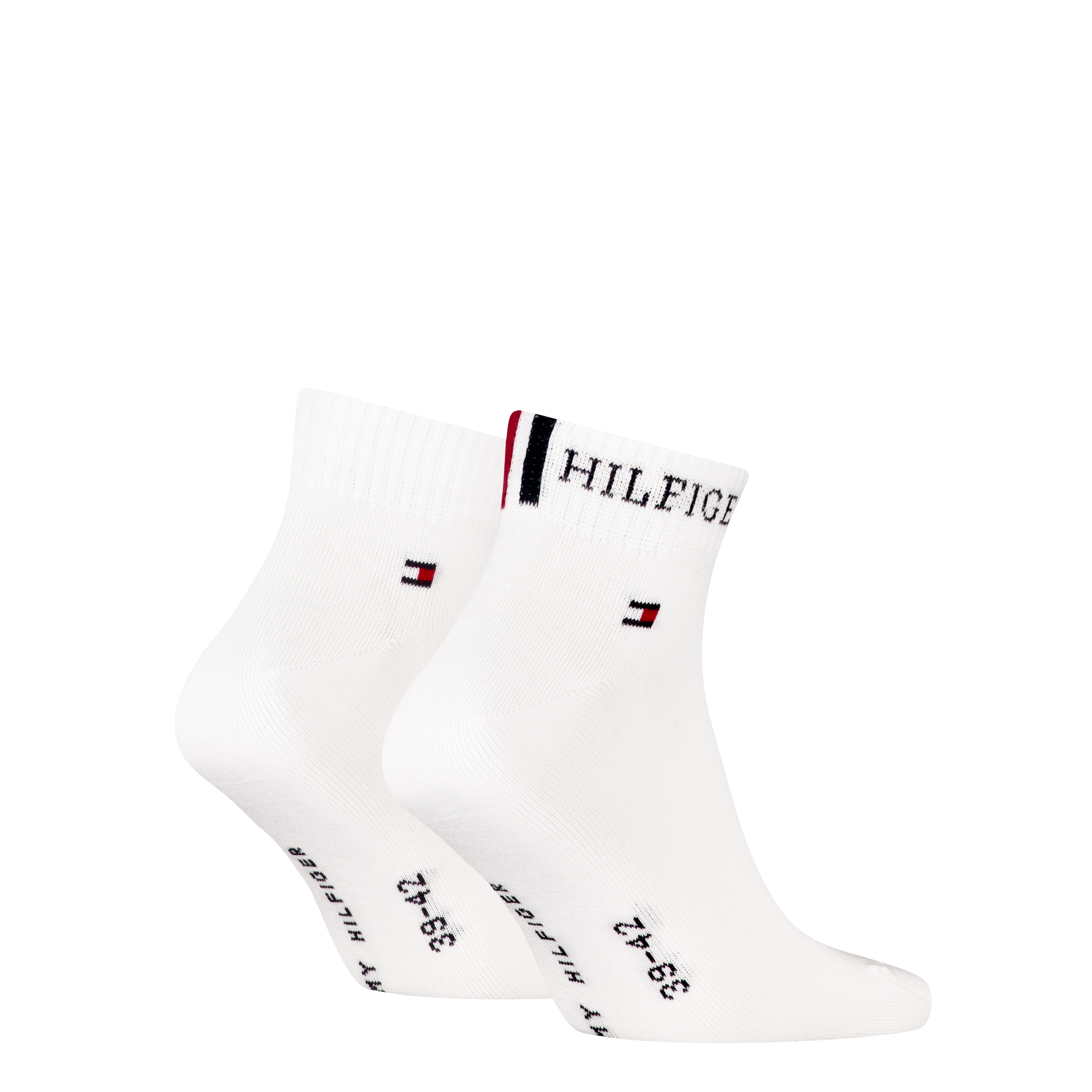 Tommy Hilfiger Kurzsocken »TH MEN QUARTER 2P HILFIGER TAB«, (2 Paar), Logo-Flag und Schriftzug