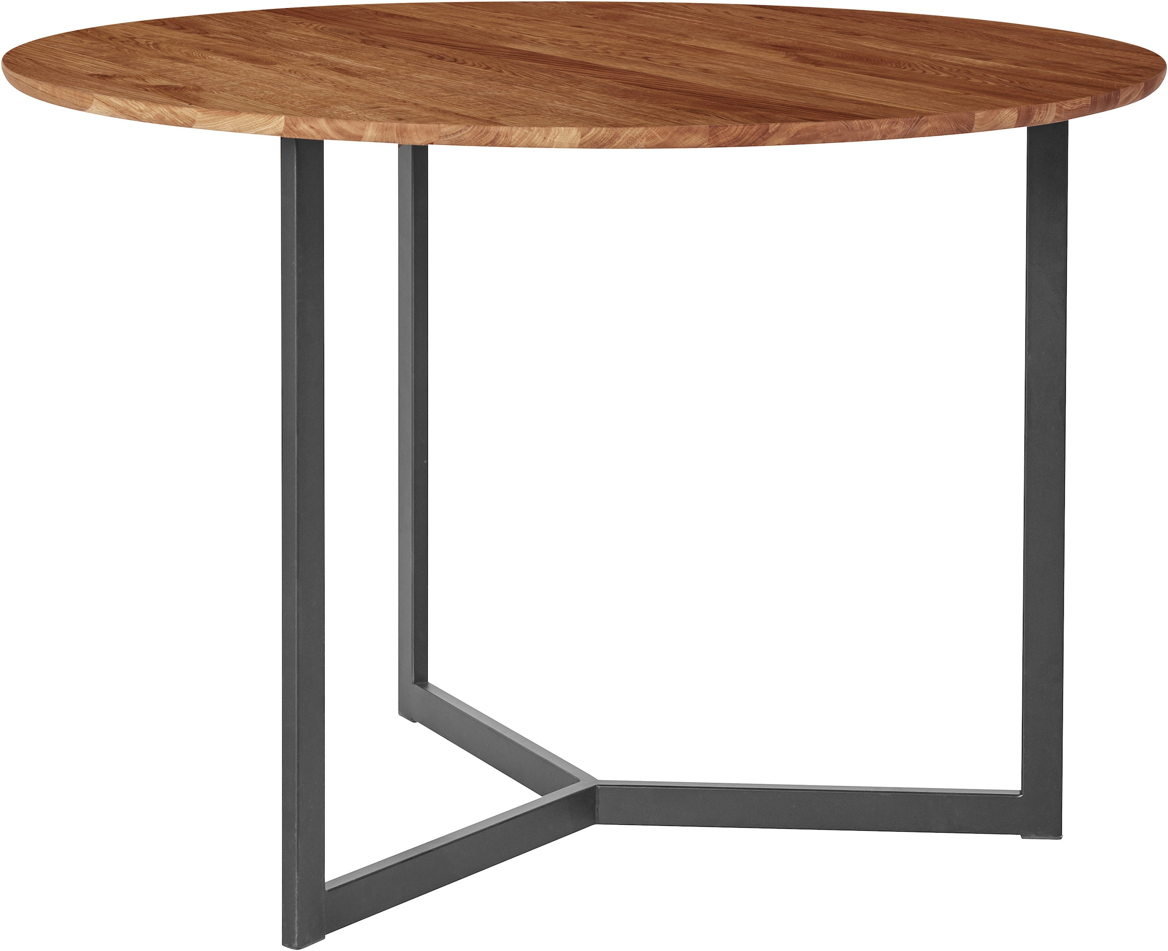 andas Esstisch, Tischplatte aus massiver Massivholz, FSC®- | Metall Eiche, online Gestell kaufen Jelmoli-Versand aus
