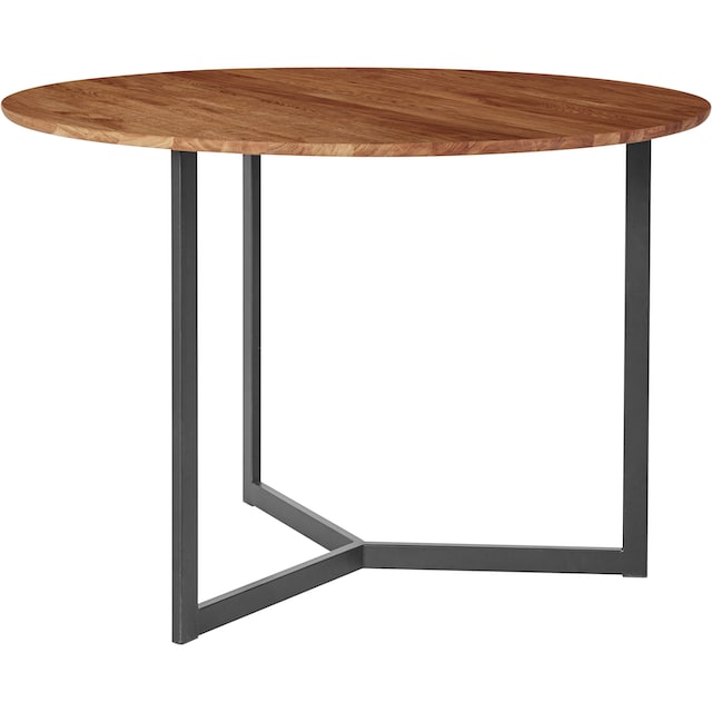 andas Esstisch, Tischplatte aus massiver Eiche, FSC®- Massivholz, Gestell  aus Metall online kaufen | Jelmoli-Versand