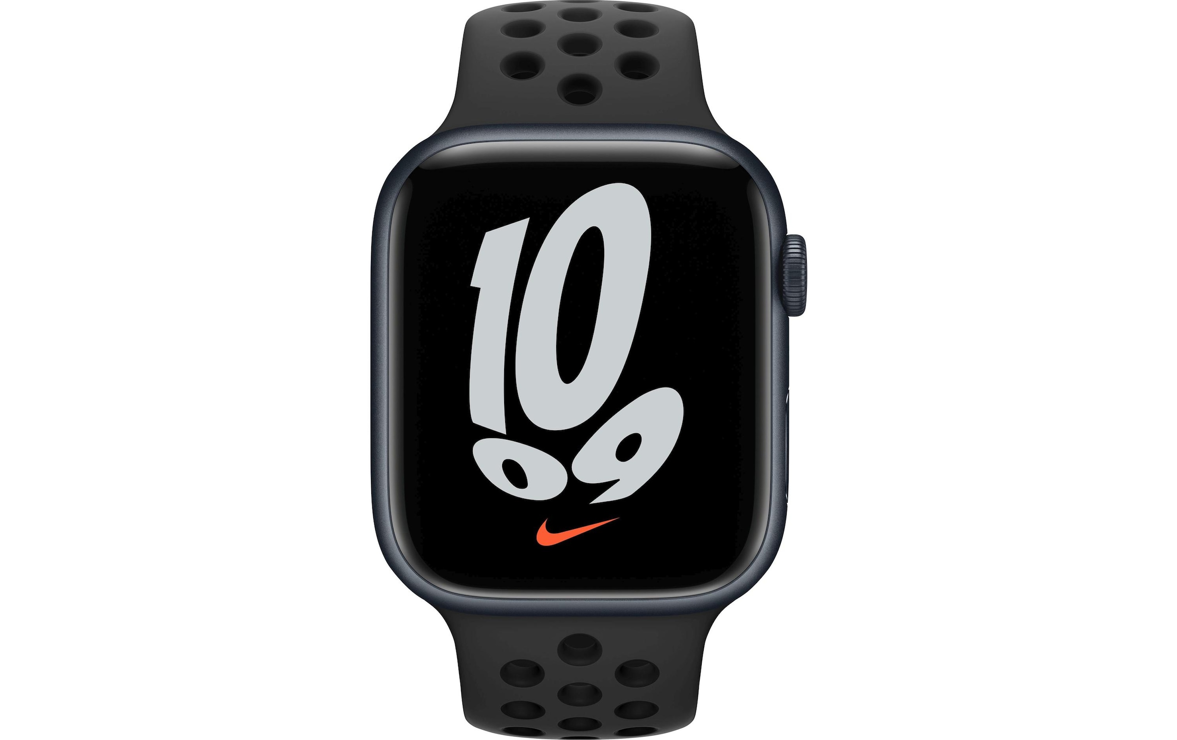 Apple Smartwatch »Serie 7, GPS, 45 mm Aluminiumgehäuse mit Nike-Sportarmband«, Watch OS, MKL53FD/A)