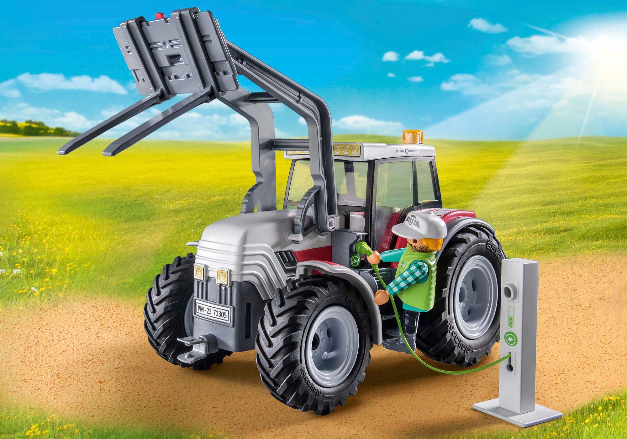 Playmobil® Konstruktions-Spielset »Grosser Traktor (71305), Country«, (31 St.), teilweise aus recyceltem Material; Made in Germany