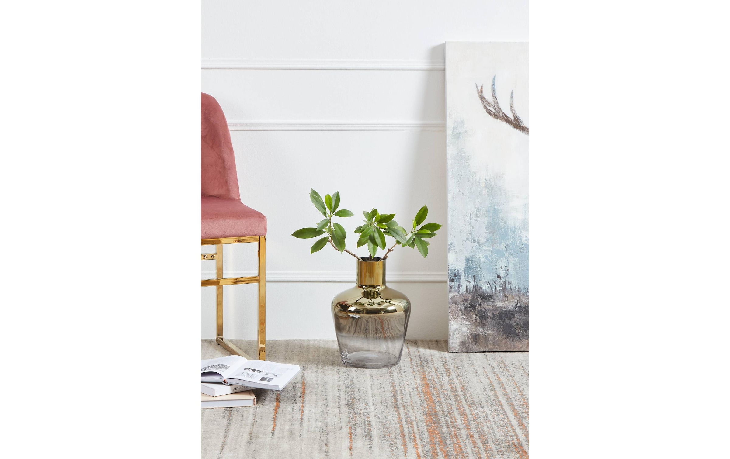 EGLO Dekovase »Vase Sirannana 32 cm, Goldfarben/Transparent«