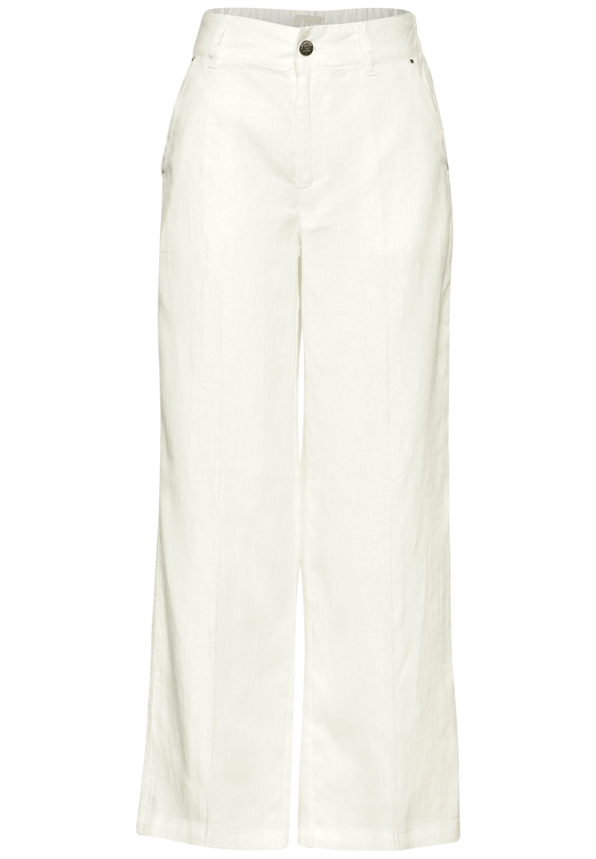 STREET ONE Leinenhose, Sommerhose mit Gürtelschnallen