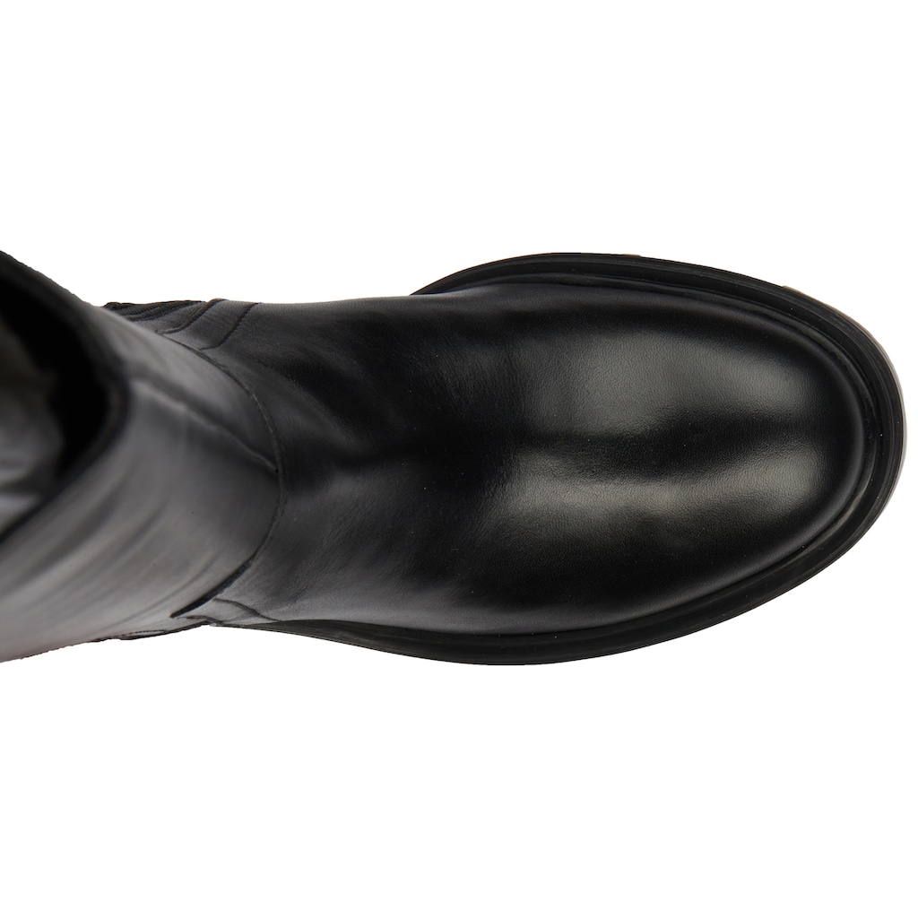 Geox Stiefel »D DAMIANA«, Chunky Stiefel, Langschaft Stiefel mit Blockabsatz
