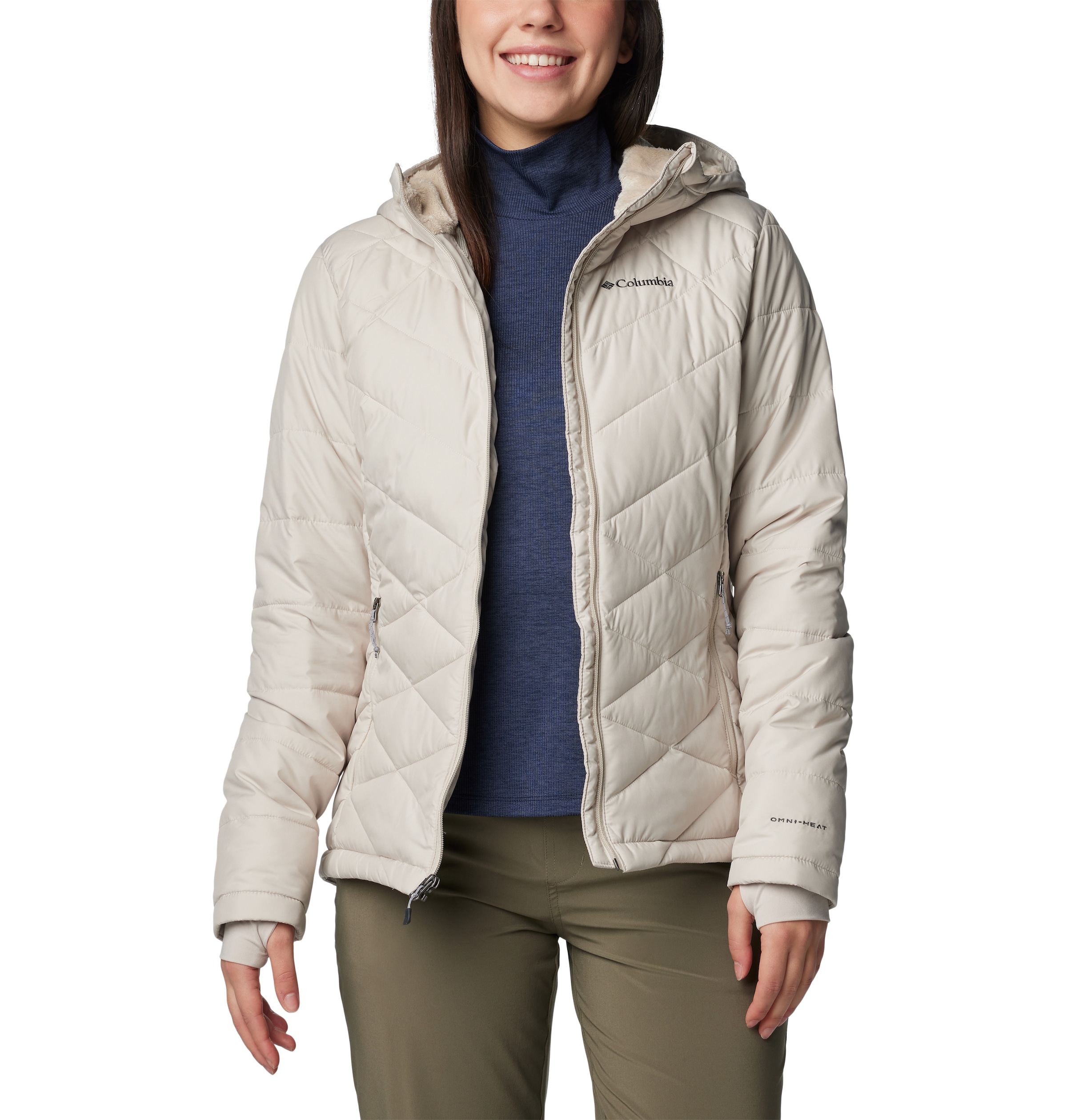 Columbia Steppjacke »HEAVENLY HOODED JACKET«, (1 St.), mit Kapuze