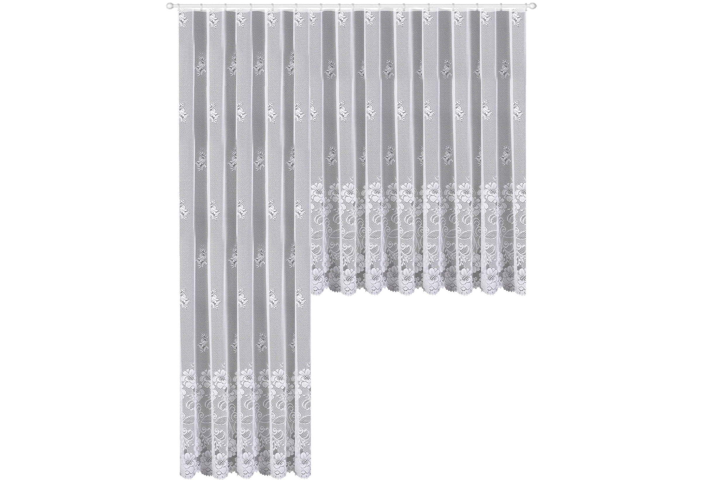 Weckbrodt Gardine "Rostock" Kräuselband 1 Stk. tlg. Jacquard, strukturiert, Allover, Motiv, Bordüre, nach Mass, Store