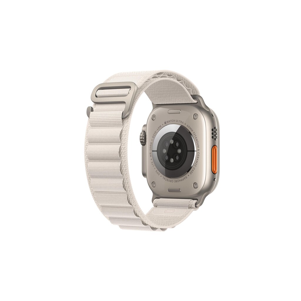Apple Watch Ultra GPS + Cellular, Titangehäuse 49 mm, Alpin Loop Polarstern, Armbandgrösse Small - 130 - 160 mm Umfang