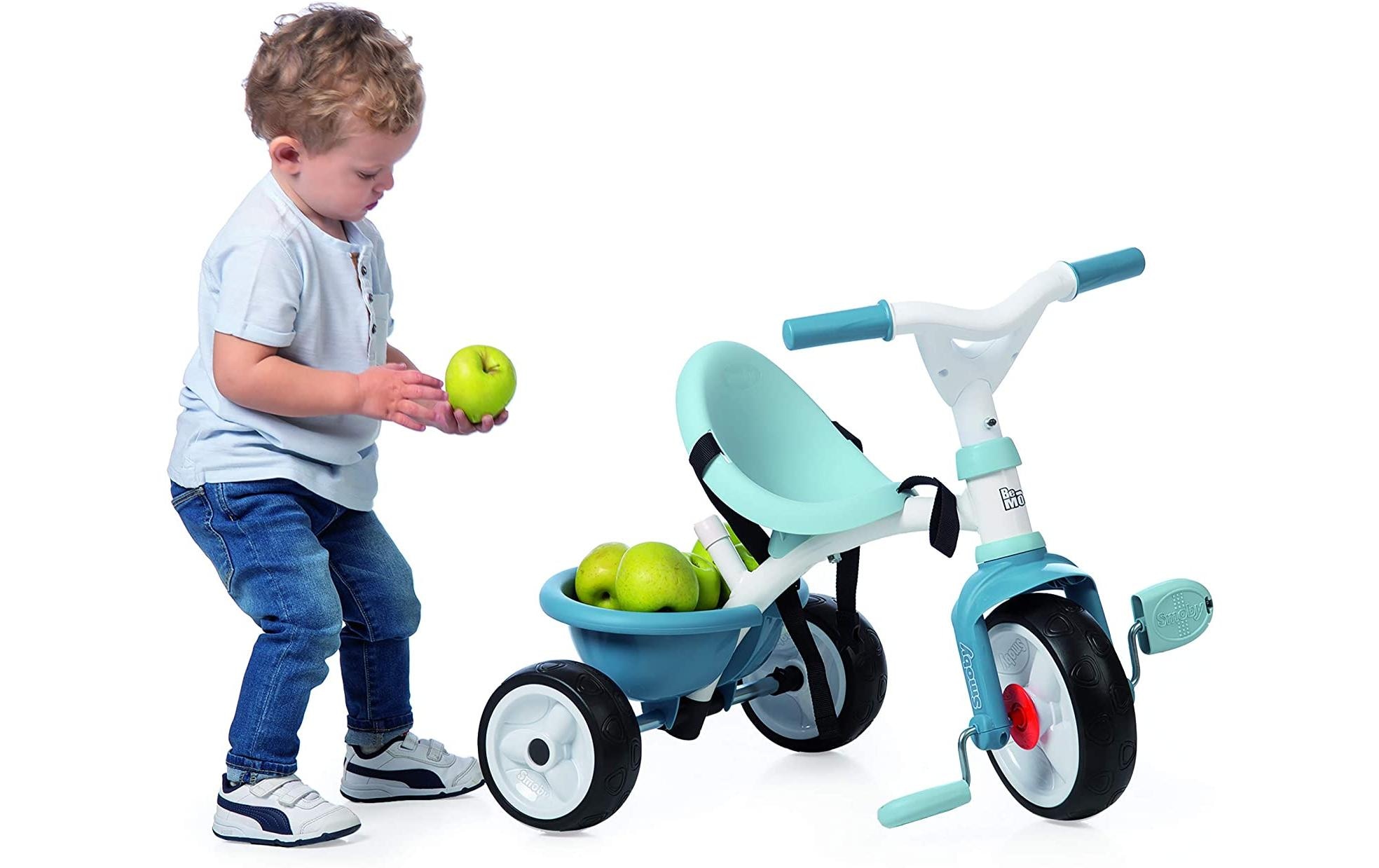 ❤ Smoby Dreirad »Be Move Blau«, Gurt, Pedal-Freilauf, Schiebestange,  Verstellbarer Sitz entdecken im Jelmoli-Online Shop