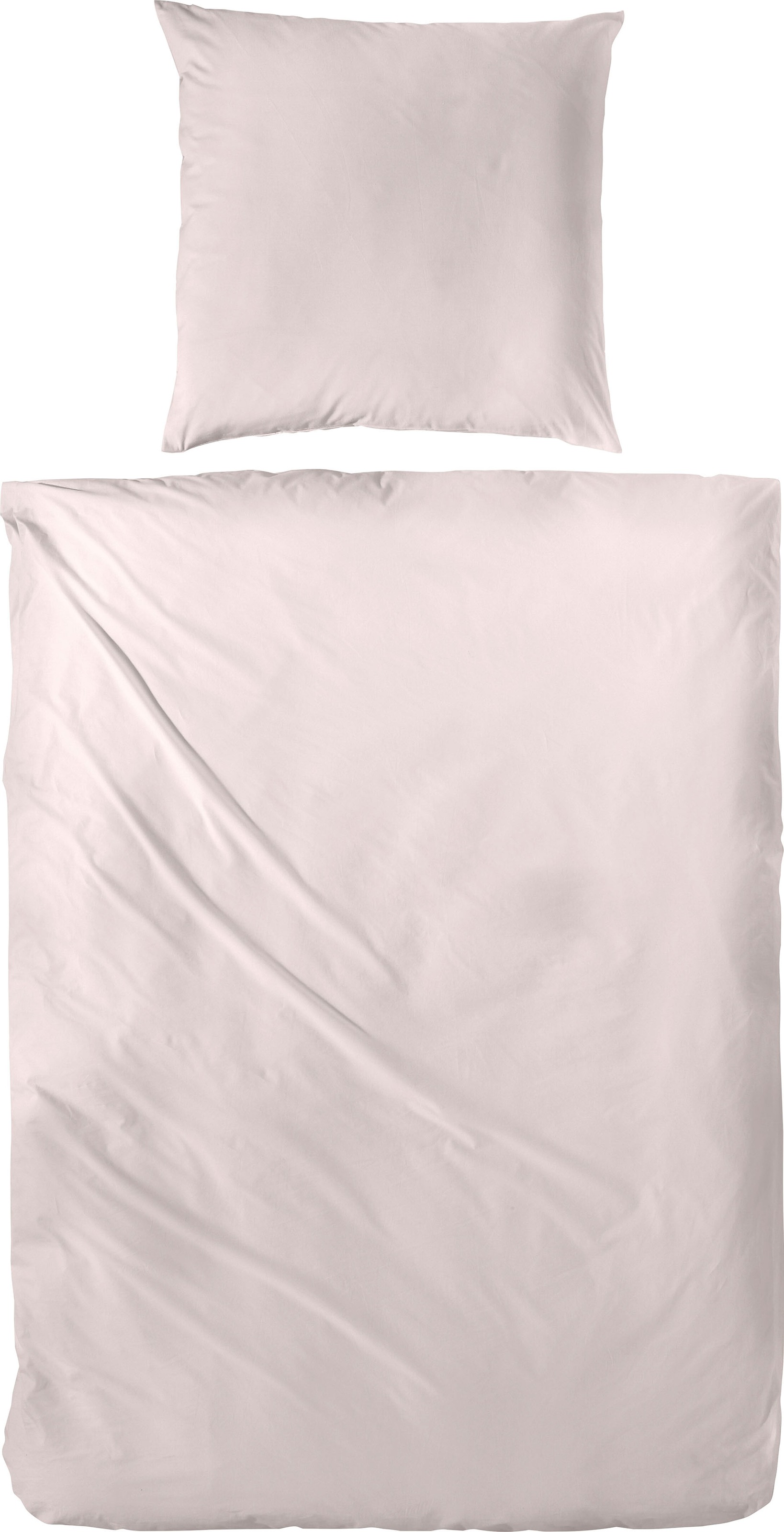Primera Bettwäsche "Uni Luxus-Satin in Gr. 135x200, 155x220 oder 200x200 cm" 2 Stk. Bettwäsche aus Baumwolle, unifarbene Bettwäsche mit Reißverschluss