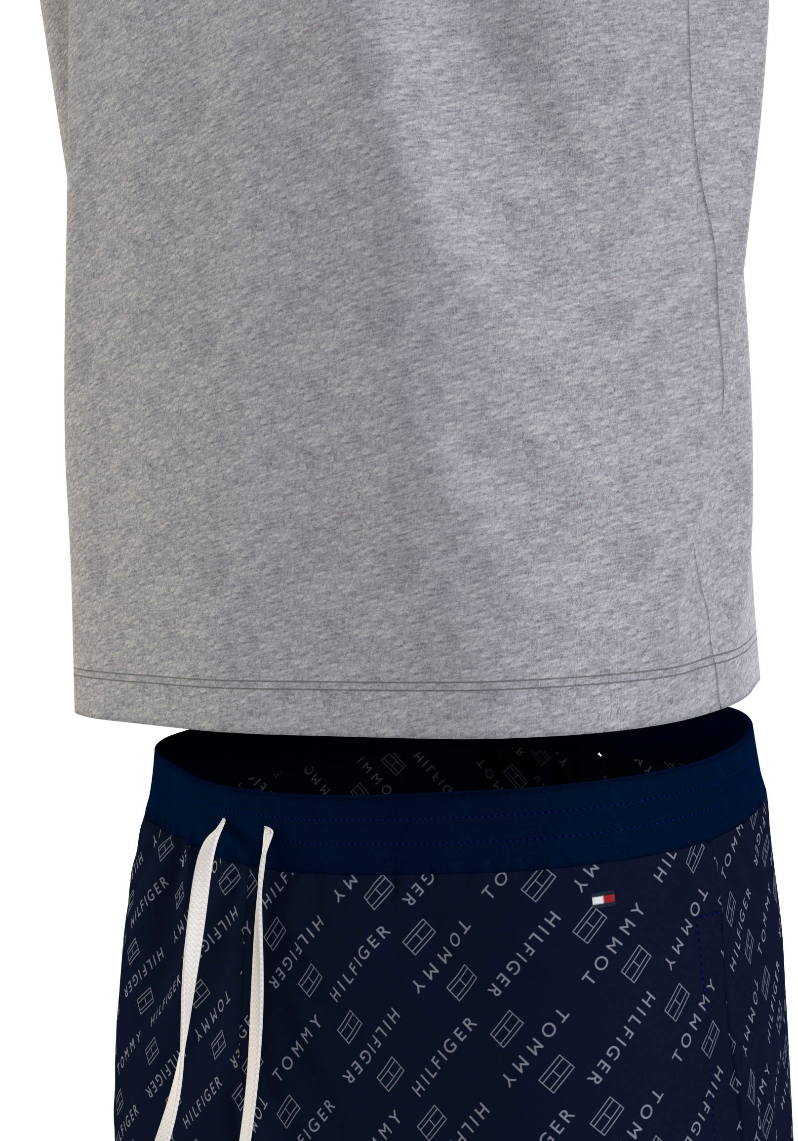 Tommy Hilfiger Underwear Pyjama »SS WOVEN PJ SET DRAWSTRING«, (Set, 2 tlg., 2er), mit Logoschriftzug auf der Brust