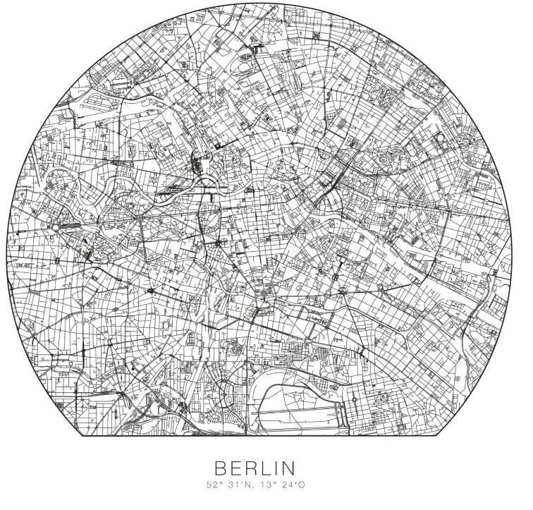 Wall-Art Wandtattoo »Wandaufkleber Berlin Stadtplan«, (1 St.) online kaufen  | Jelmoli-Versand