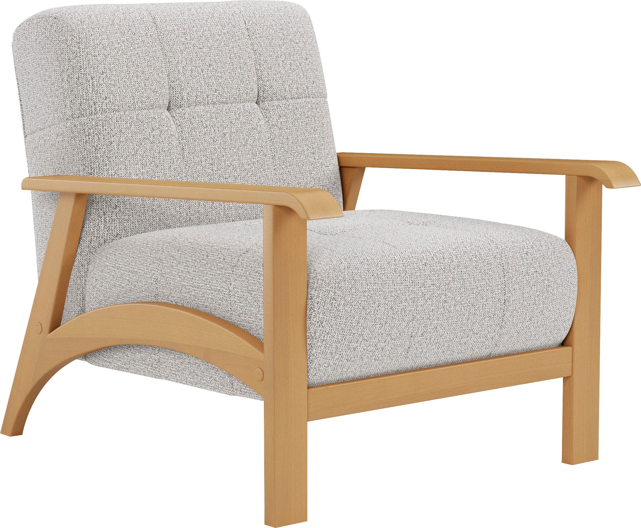 sit&more Sessel »Billund«, Armlehnen aus eichefarbigem Buchenholz, verschiedene Bezüge und Farben