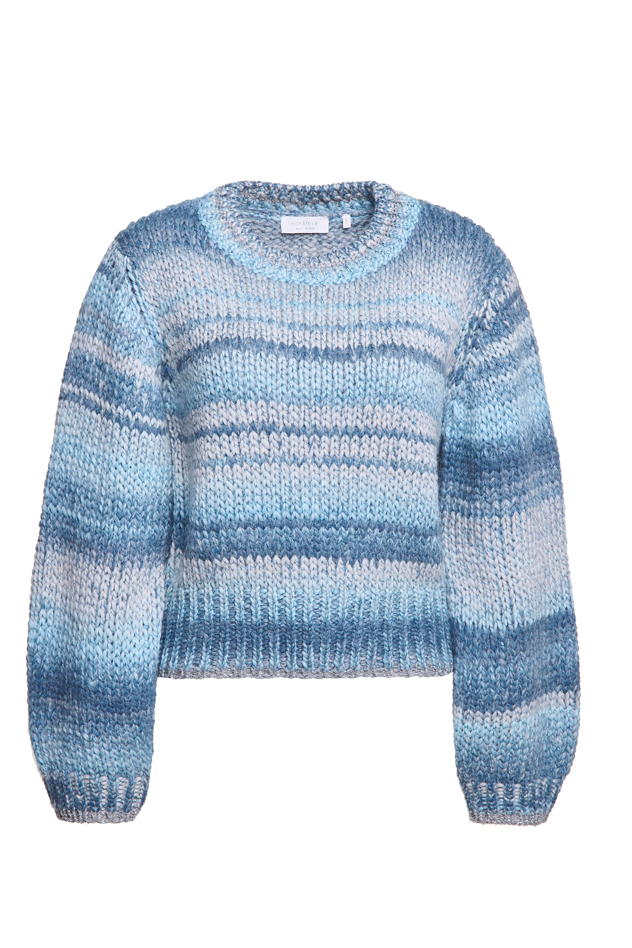 Rundhalspullover »Fitted space dye pullover«, aus multifarbenem Garn, Rundhals,...