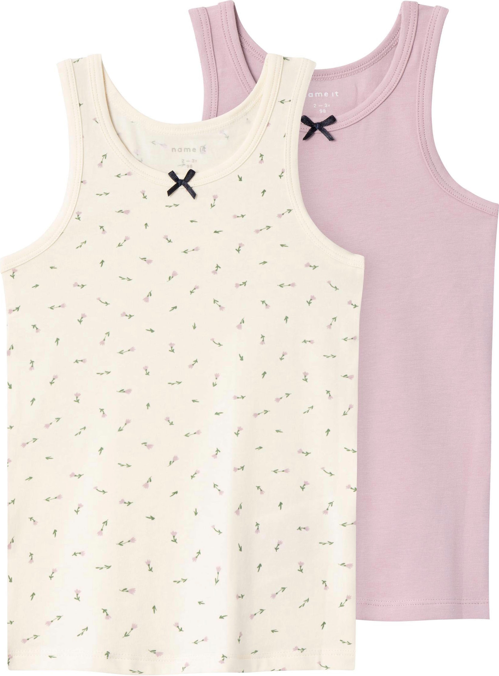 Name It Unterhemd »NMFTANK TOP 2P BUTTERCREAM FLORAL NOOS«, (Packung, 2 St.)