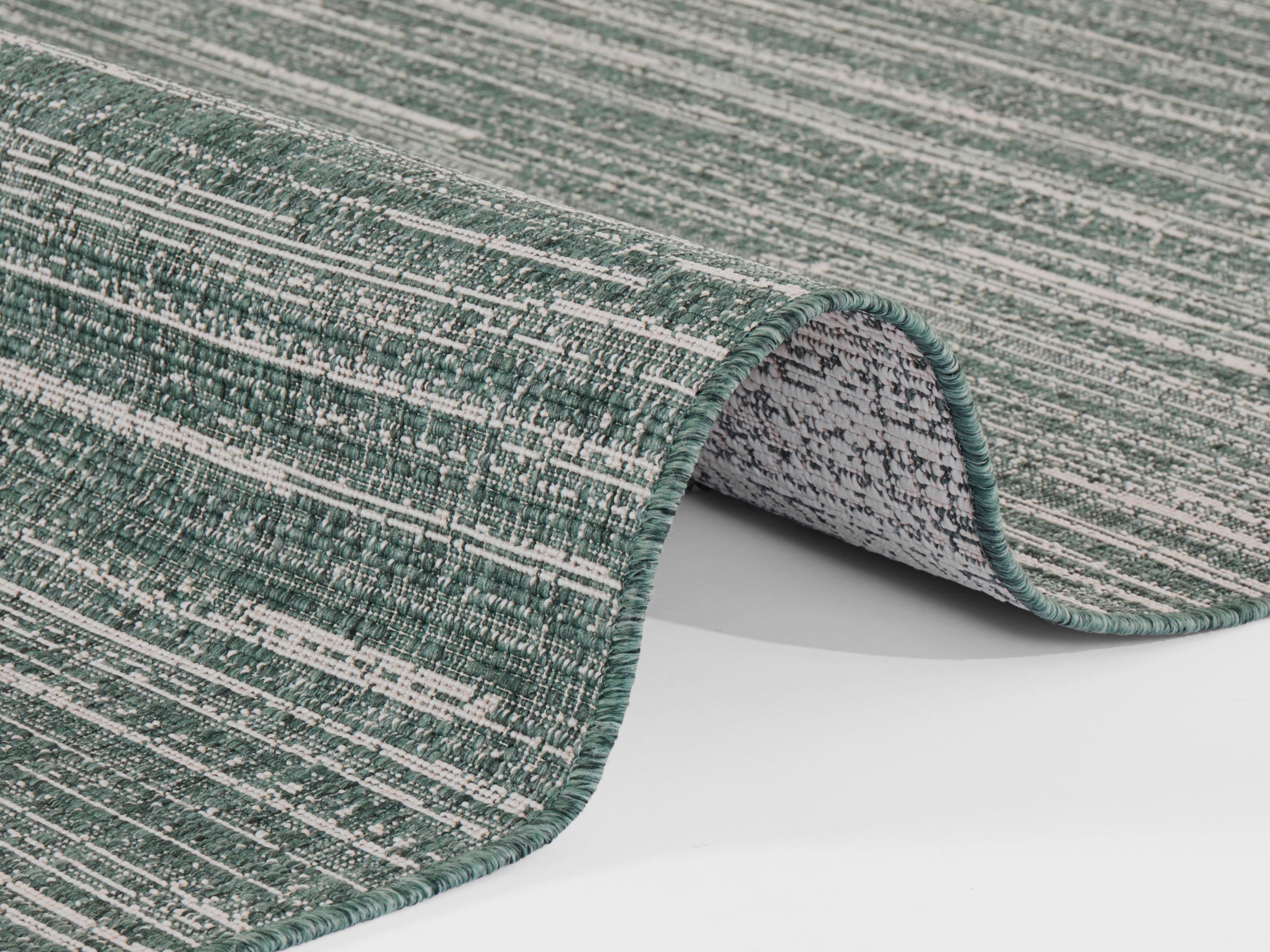 ELLE DECORATION Teppich »Mèlange Wendeteppich«, rechteckig, 5 mm Höhe, Flachgewebe, In-& Outdoor, Modern, beidseitig, Balkon, Wohnzimmer